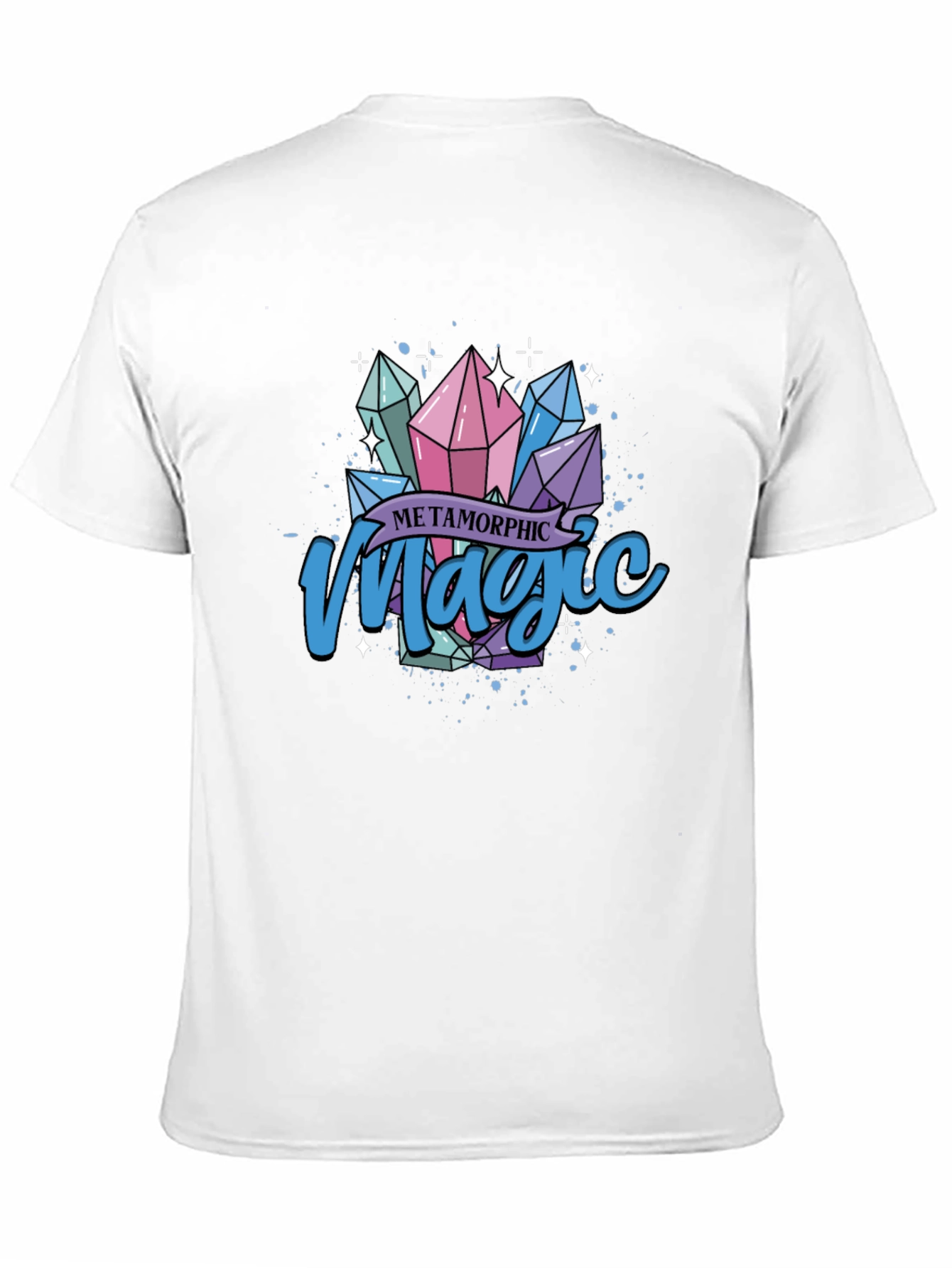 Metamorphic Magic Crystal Graphic Tee - Black