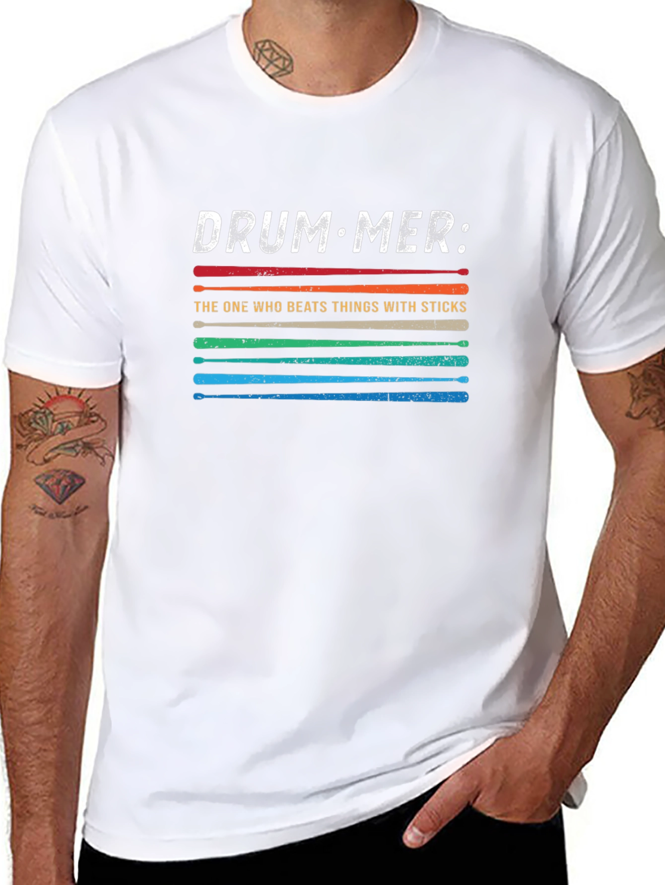 Drummer Beats Things With Sticks Graphic T-Shirt