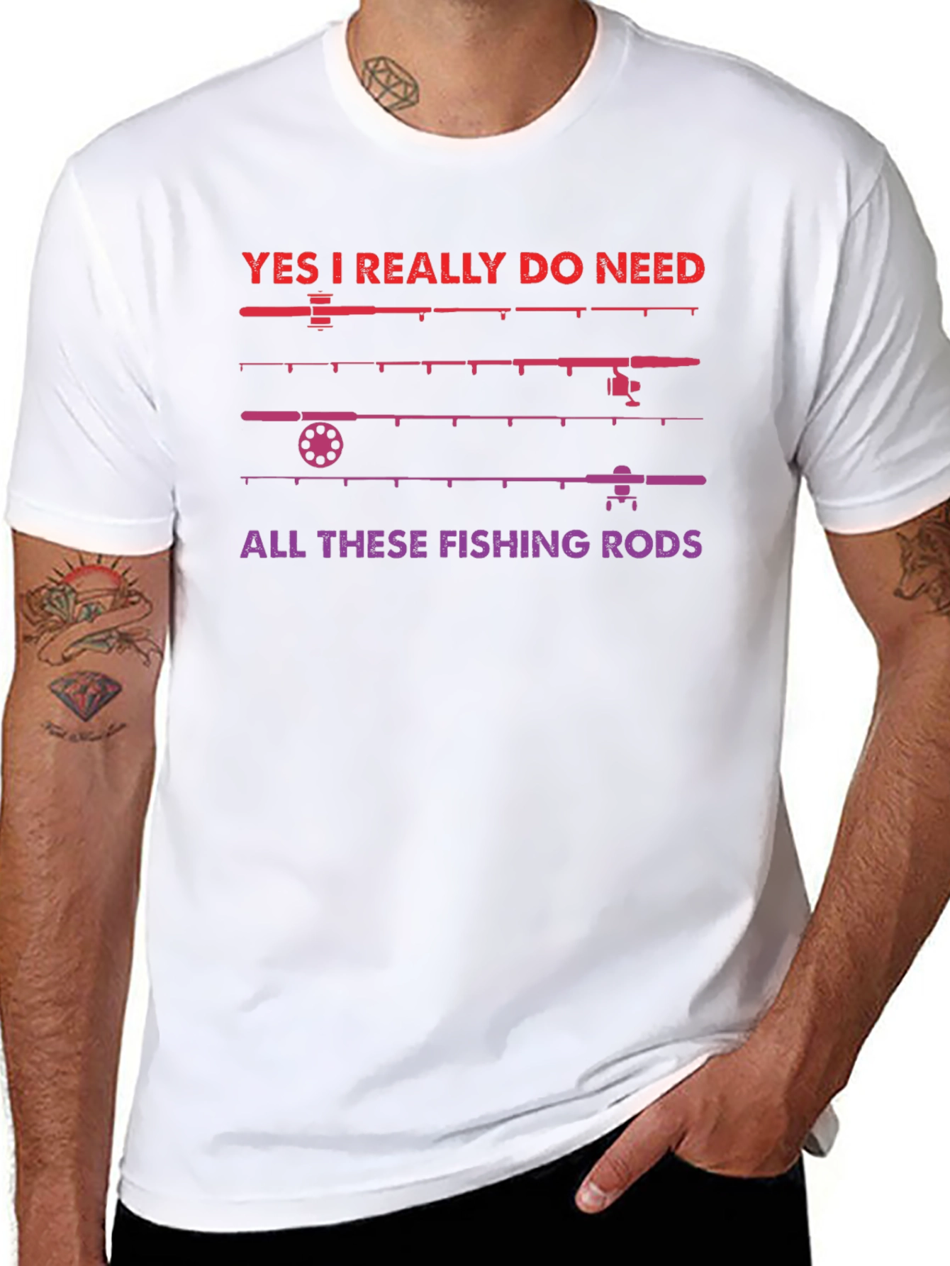 Fishing Rods Graphic T-Shirt - Fisherman Gift