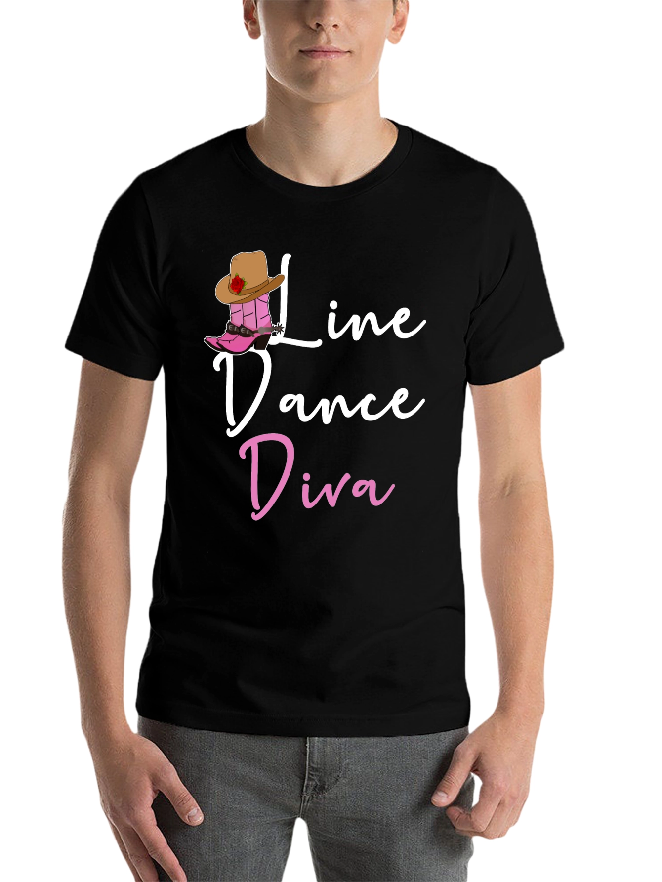 Line Dance Diva Black Graphic Tee