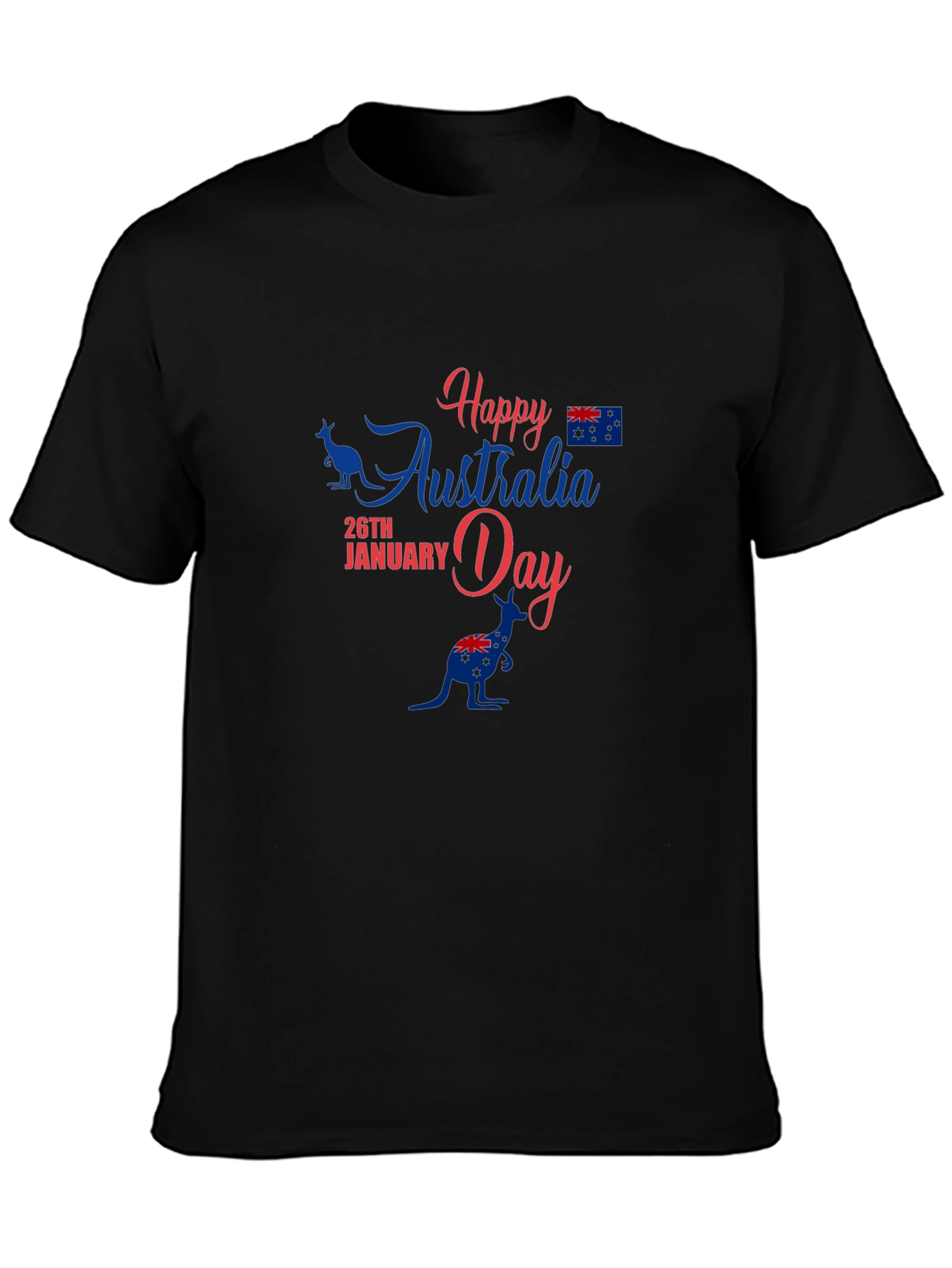 Happy Australia Day Black T-Shirt