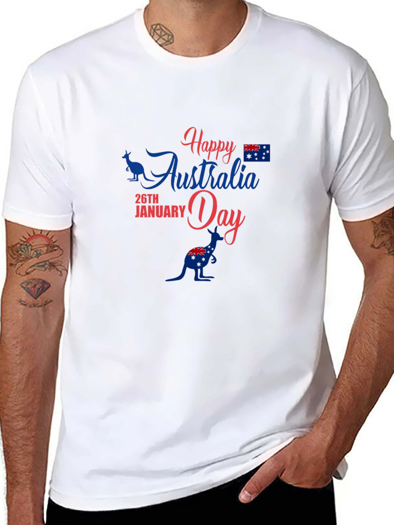 Happy Australia Day Black T-Shirt