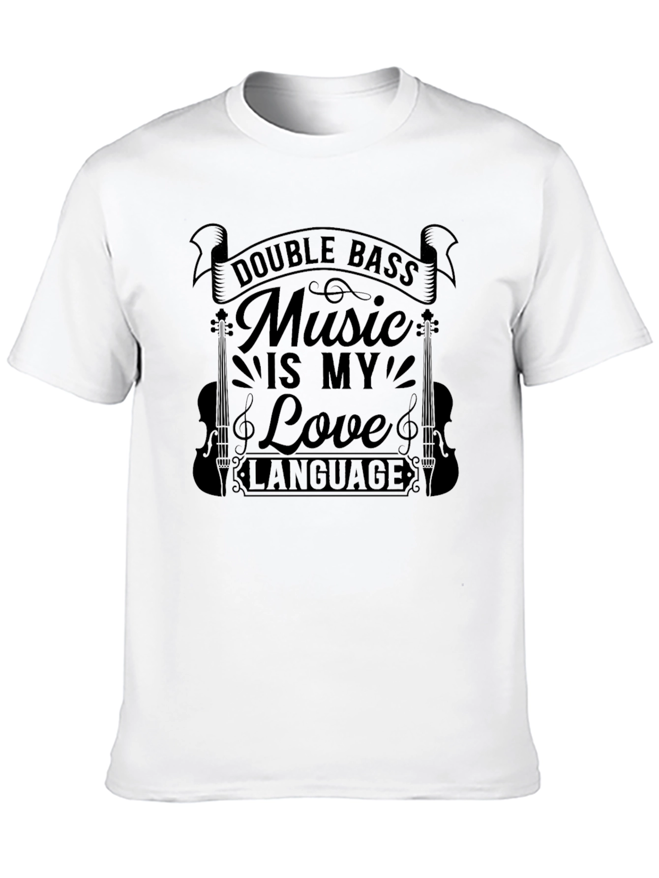 Double Bass Music is My Love Language Graphic Tee