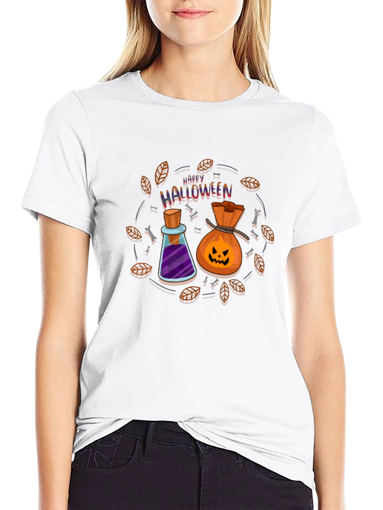 Halloween Themed Graphic T-shirt