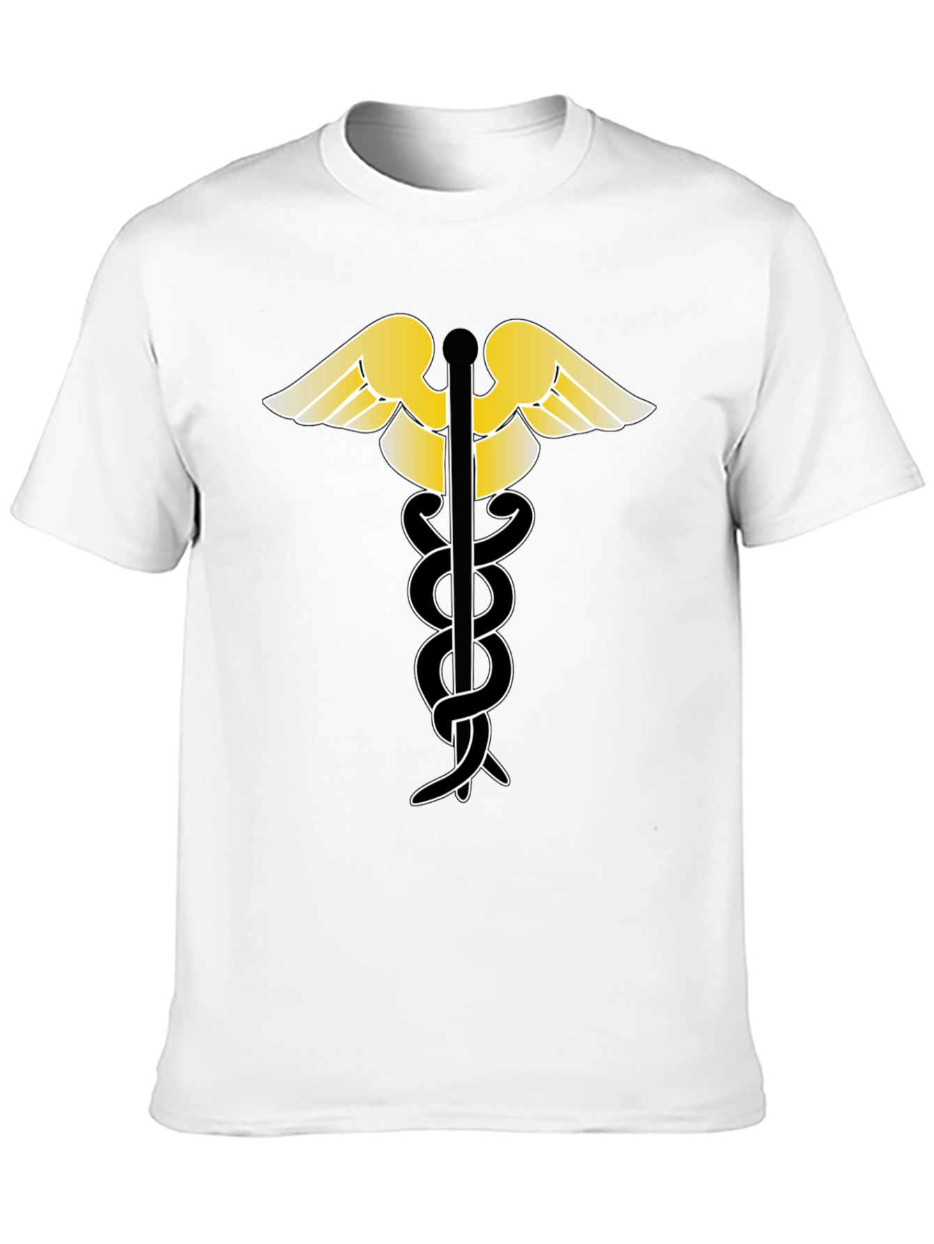 Caduceus Black T-Shirt - Medical Symbol Tee