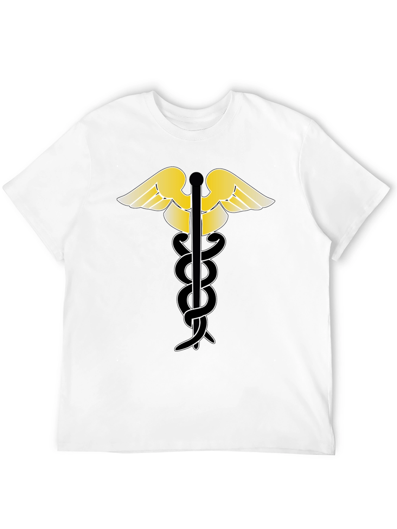 Caduceus Black T-Shirt - Medical Symbol Tee