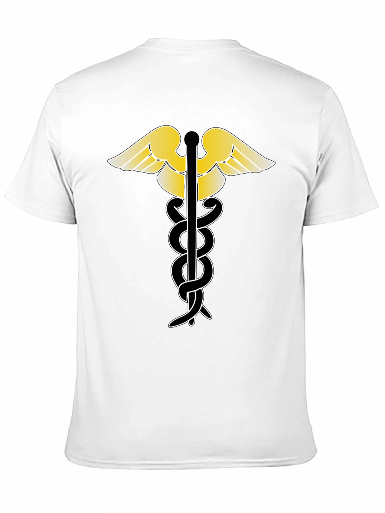 Caduceus Black T-Shirt - Medical Symbol Tee