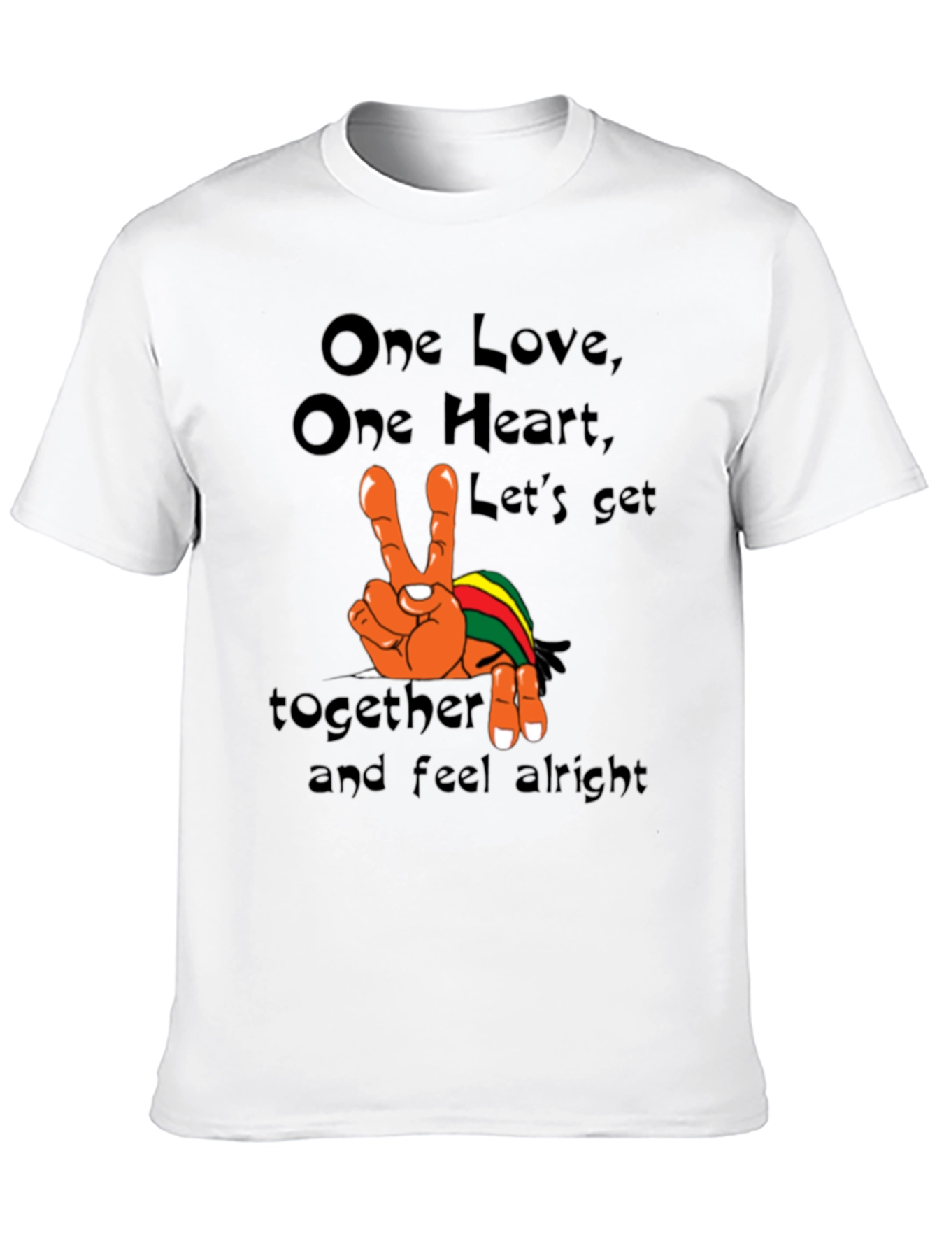 One Love Graphic Tee - Rasta Peace Shirt