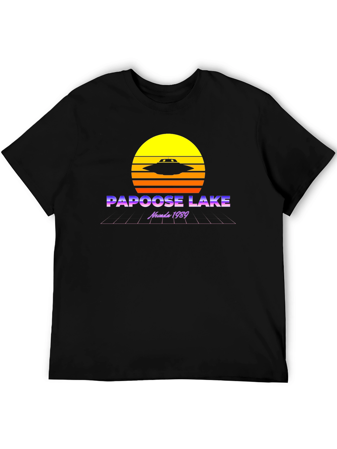 Papoose Lake 1989 Retro UFO Graphic T-Shirt