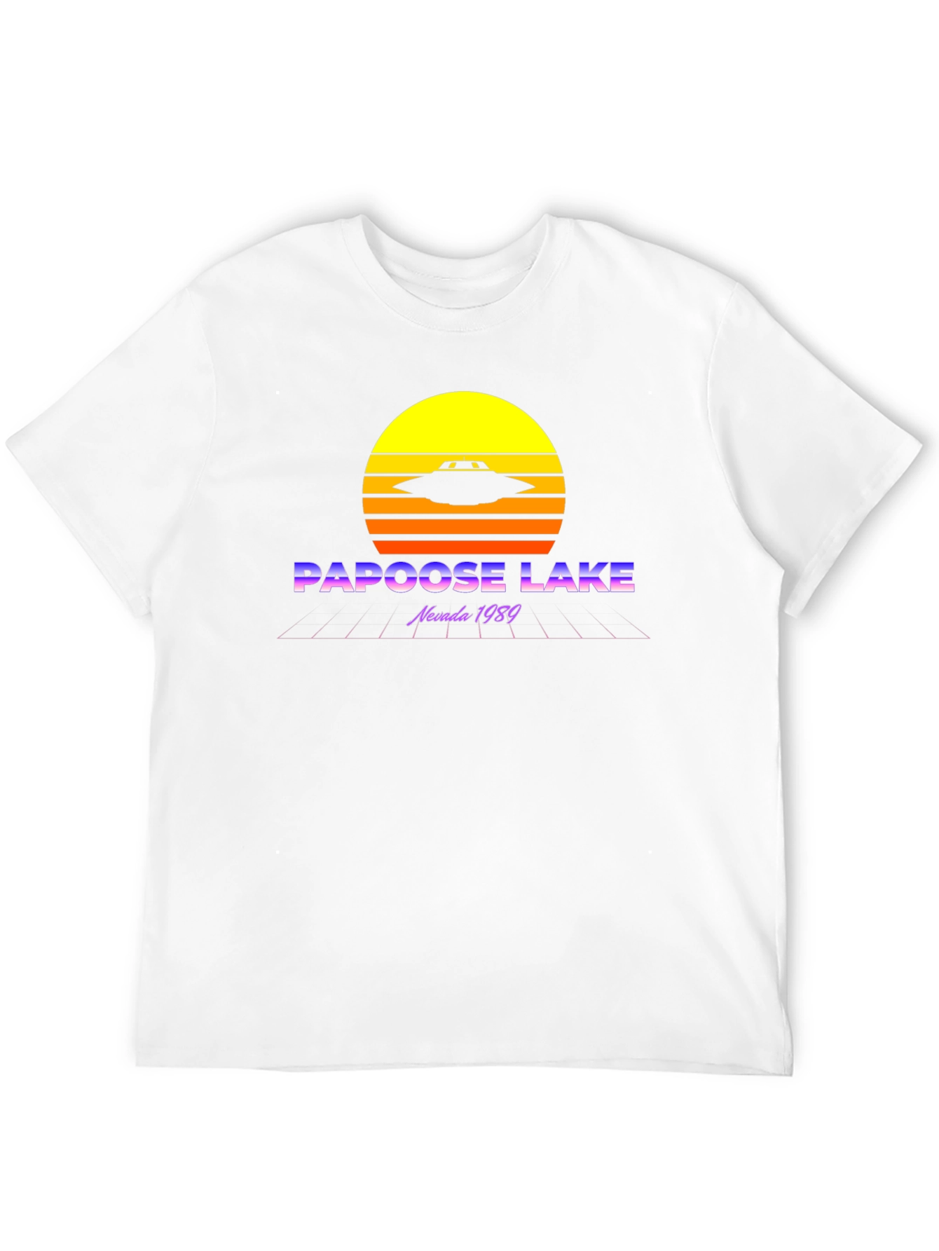 Papoose Lake 1989 Retro UFO Graphic T-Shirt