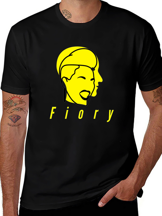 Fiory Graphic Print Black T-Shirt
