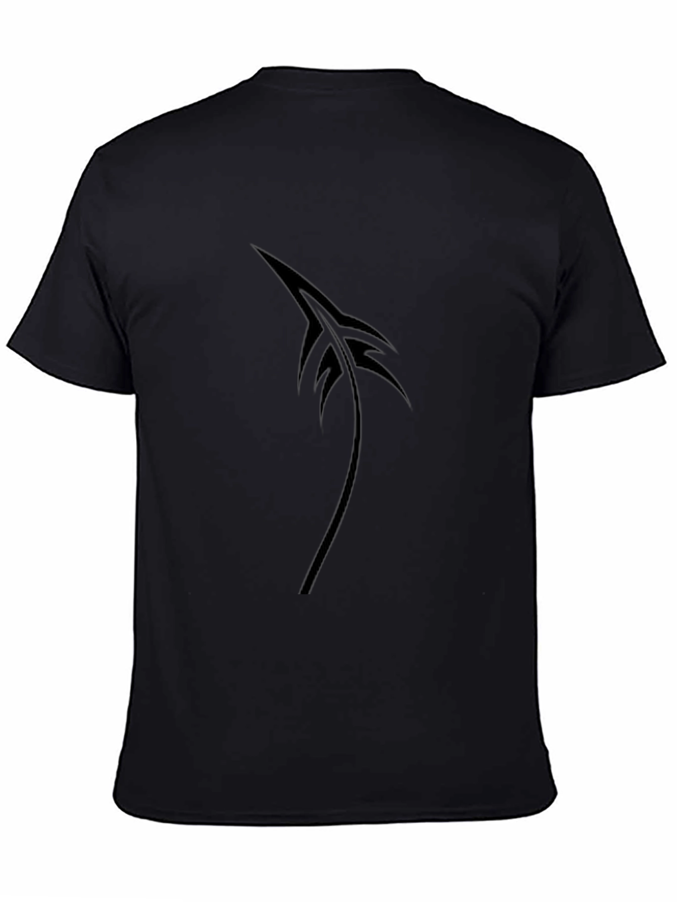 Mens Black Feather Graphic Tee - Soft Cotton Blend
