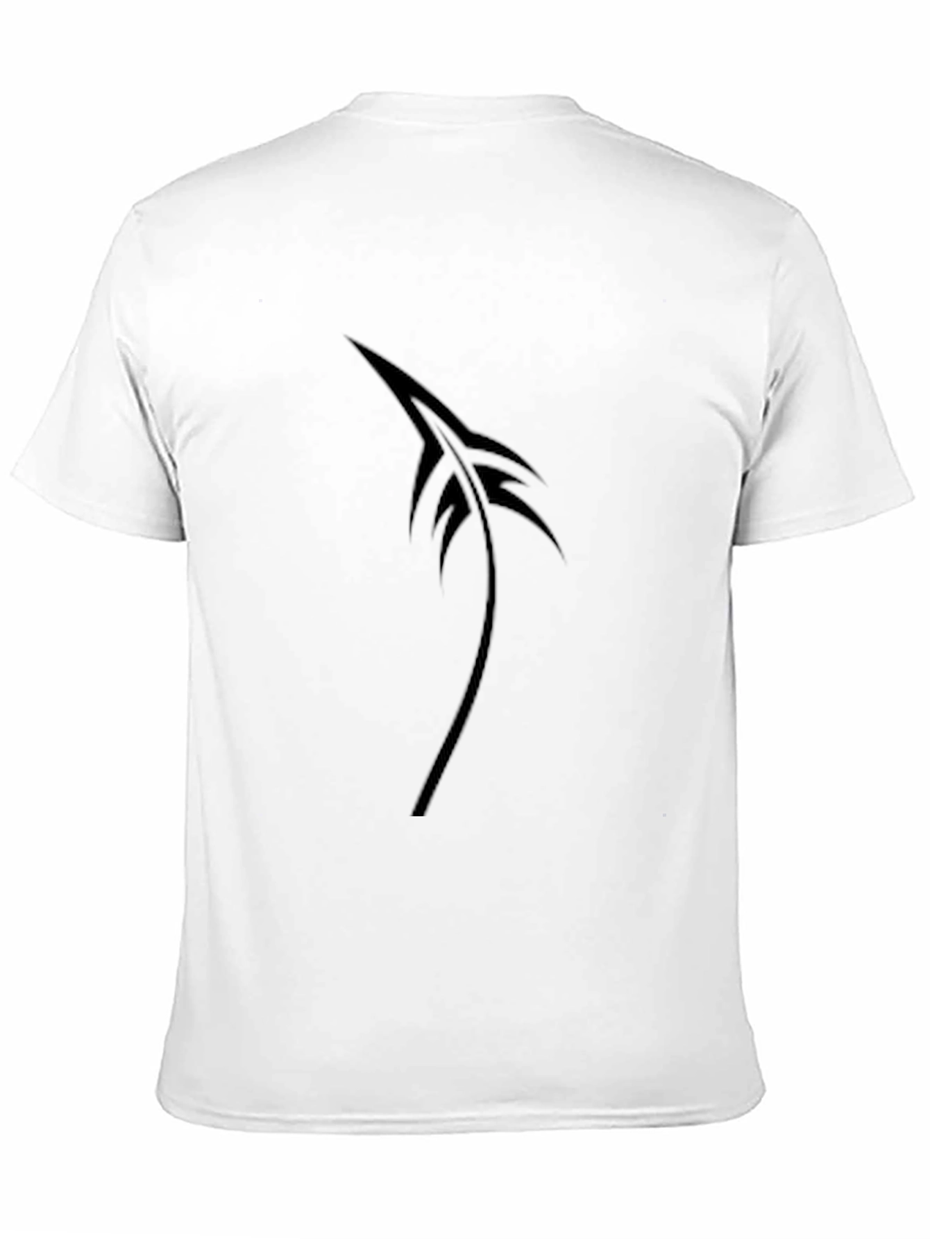 Mens Black Feather Graphic Tee - Soft Cotton Blend
