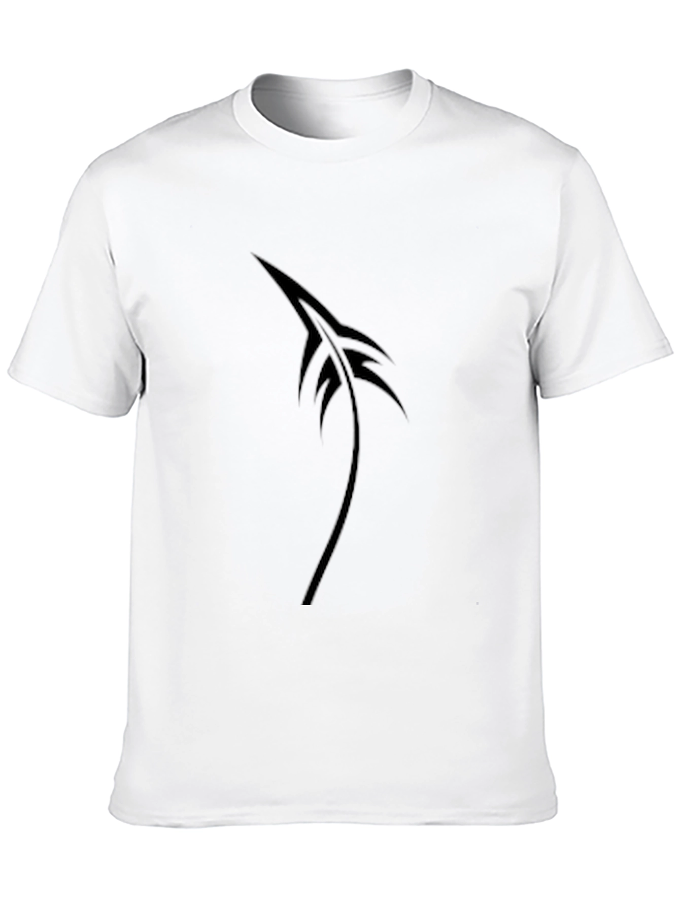 Mens Black Feather Graphic Tee - Soft Cotton Blend