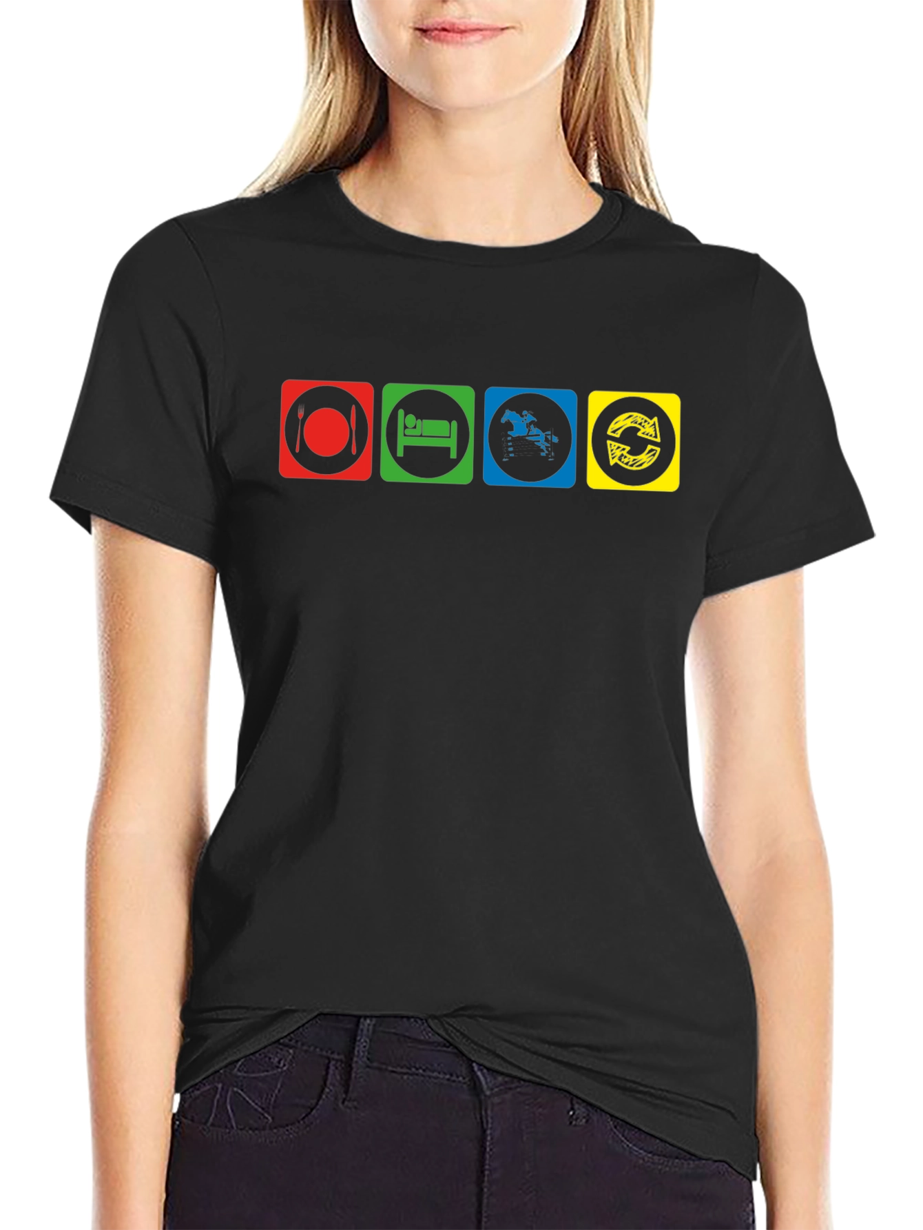 Eat Sleep Ride Repeat Mens T-Shirt