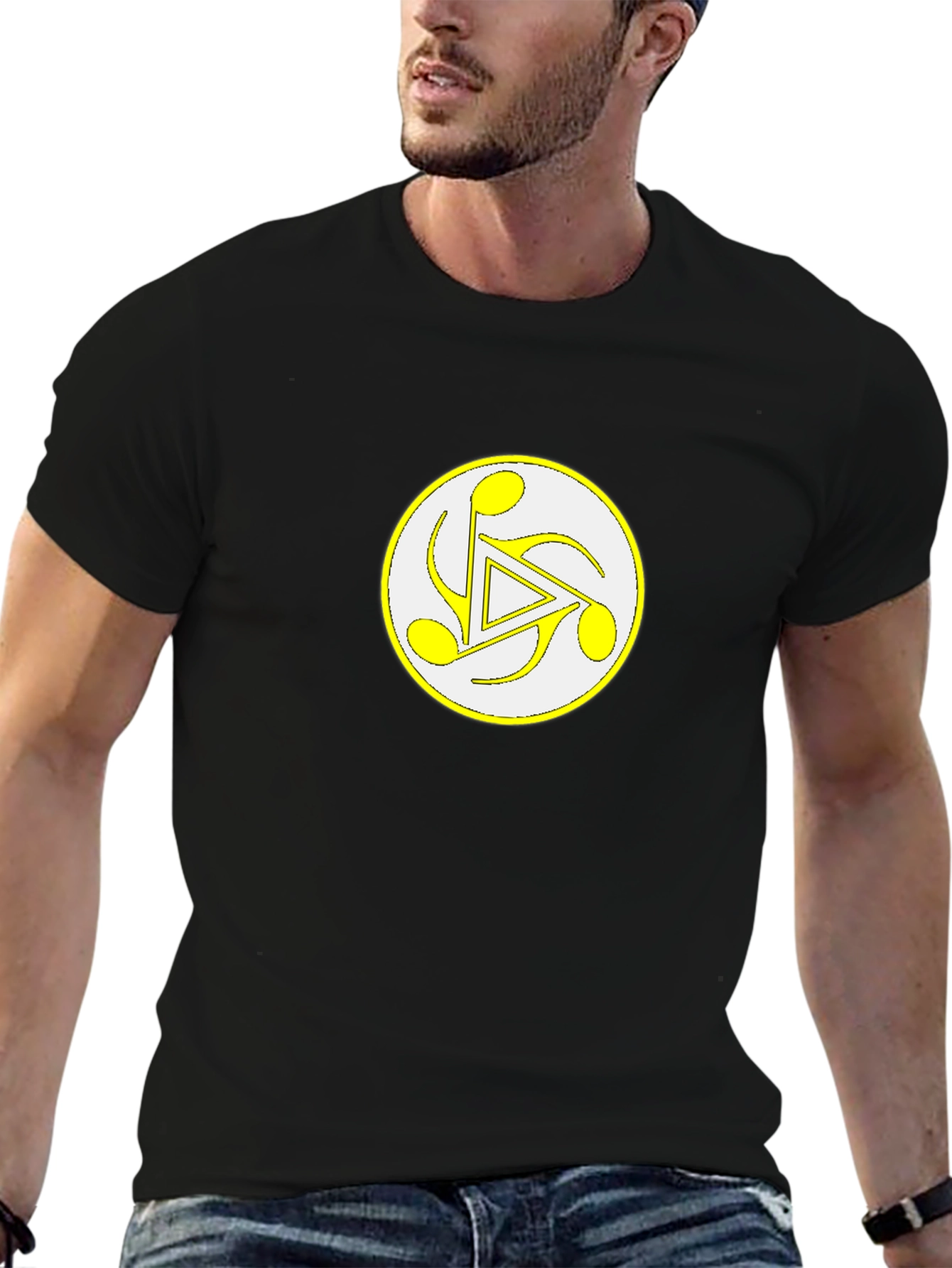 Musical Symbol Graphic Black T-Shirt