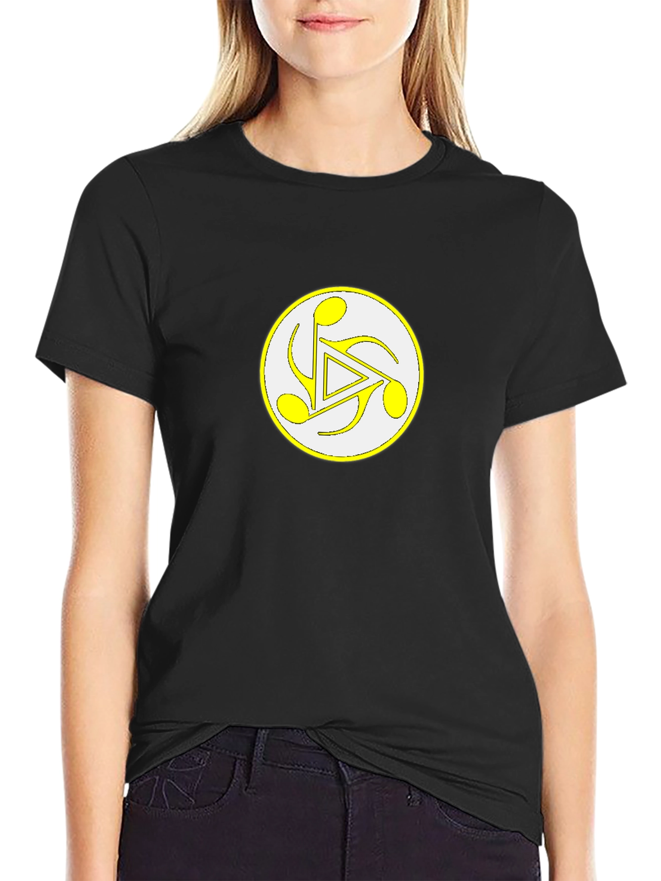 Musical Symbol Graphic Black T-Shirt
