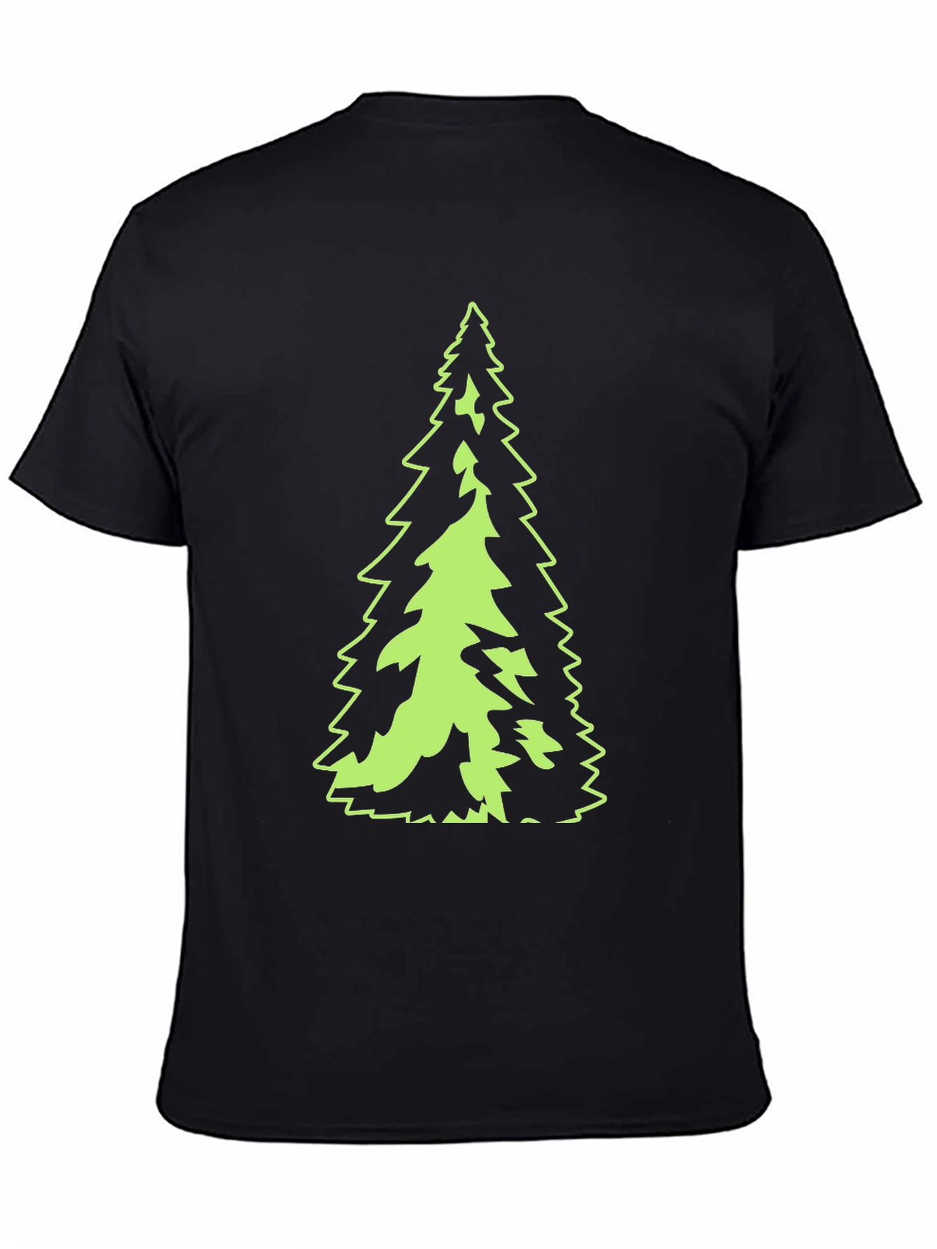 Evergreen Tree Graphic Black T-Shirt