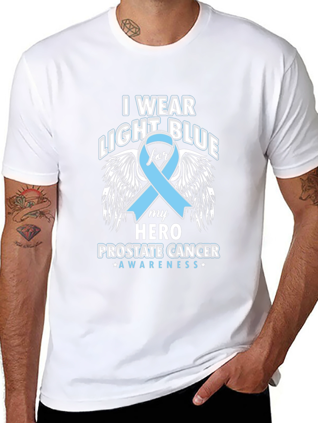 Prostate Cancer Awareness Ribbon T-Shirt