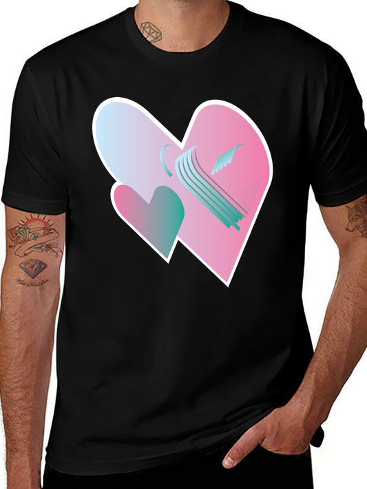 Heart Harp Graphic Tee - Modern Design