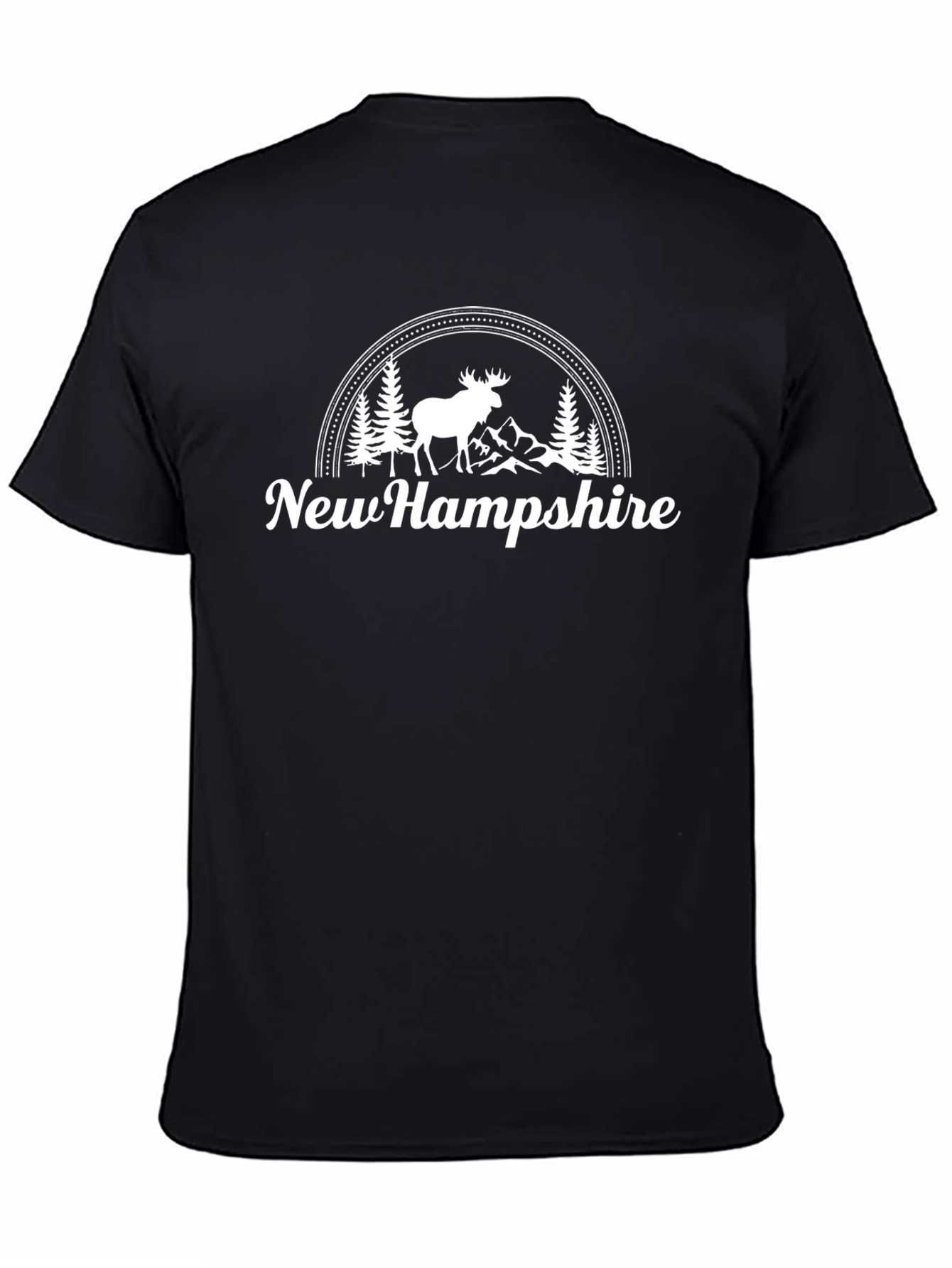New Hampshire Moose Graphic Tee - Black