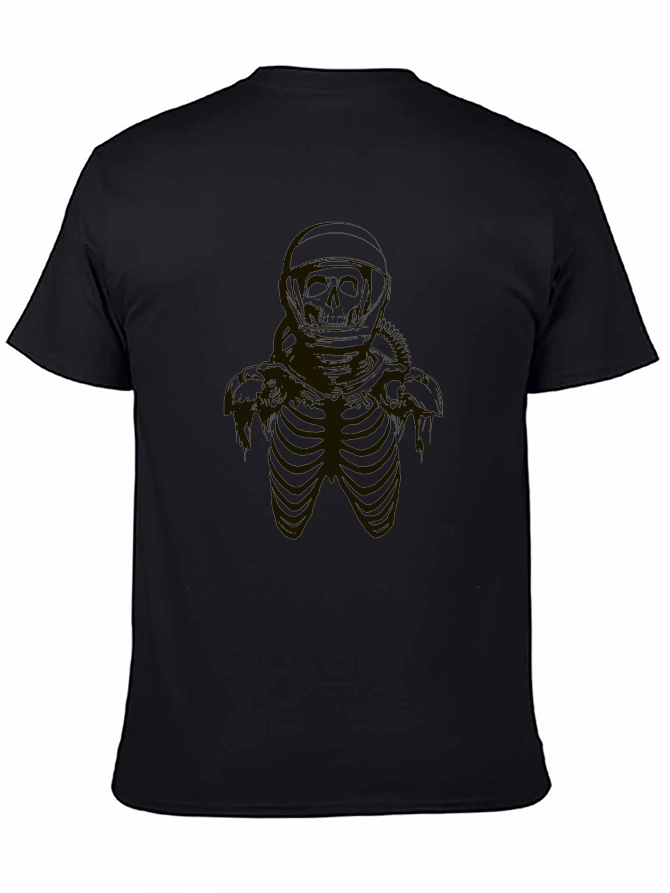 Astronaut Skeleton Graphic Tee - Black