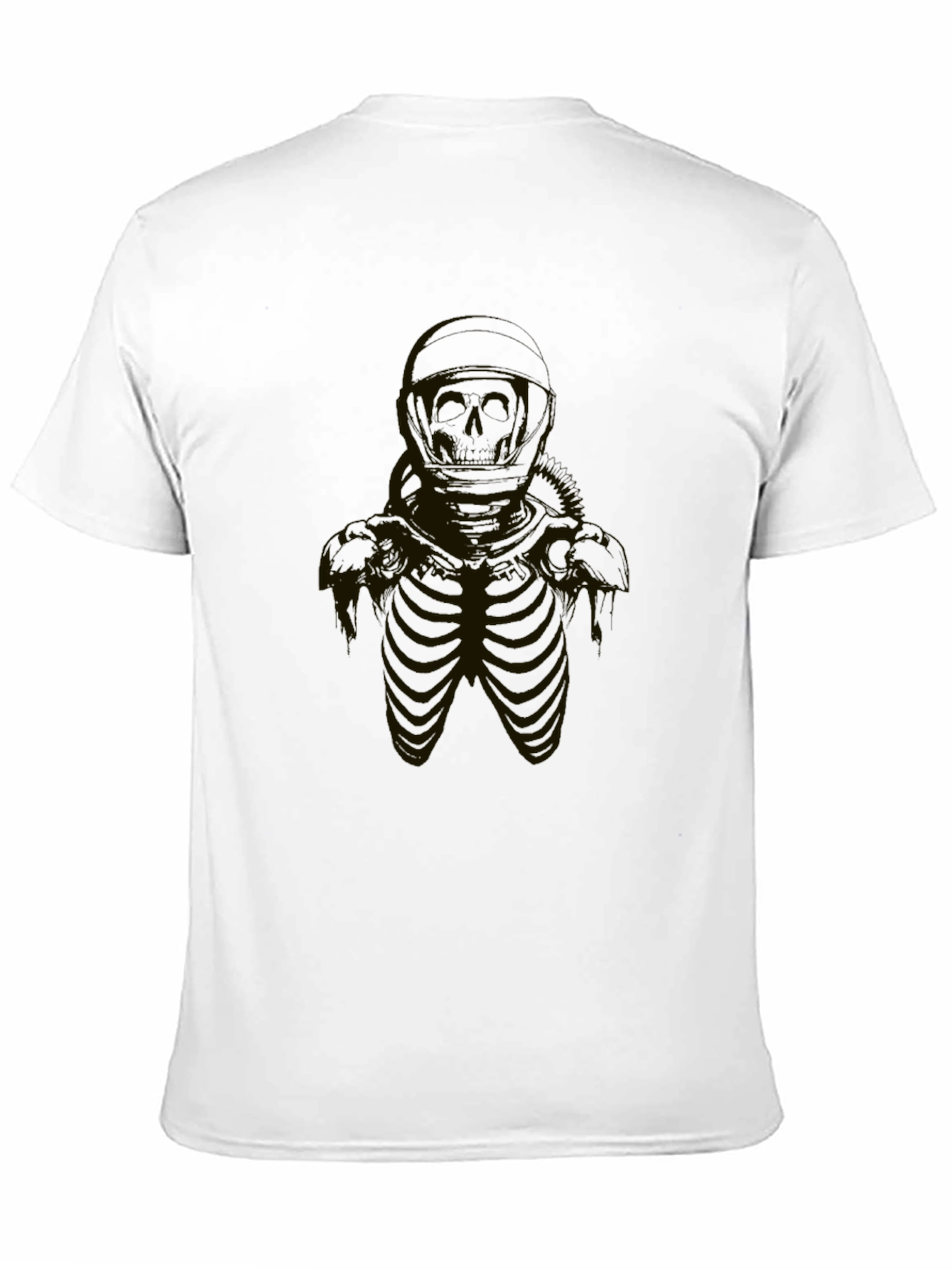 Astronaut Skeleton Graphic Tee - Black