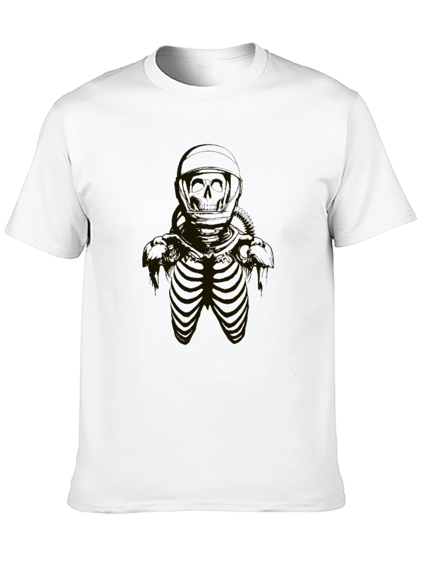 Astronaut Skeleton Graphic Tee - Black