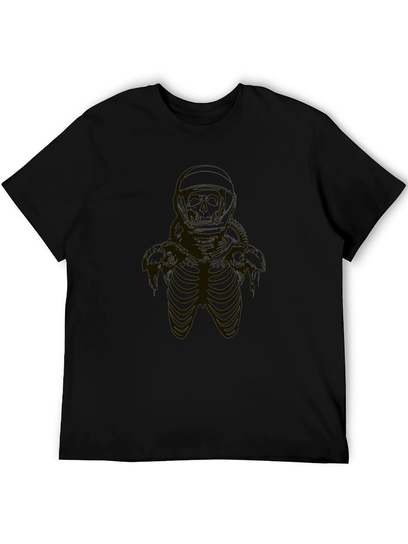 Astronaut Skeleton Graphic Tee - Black