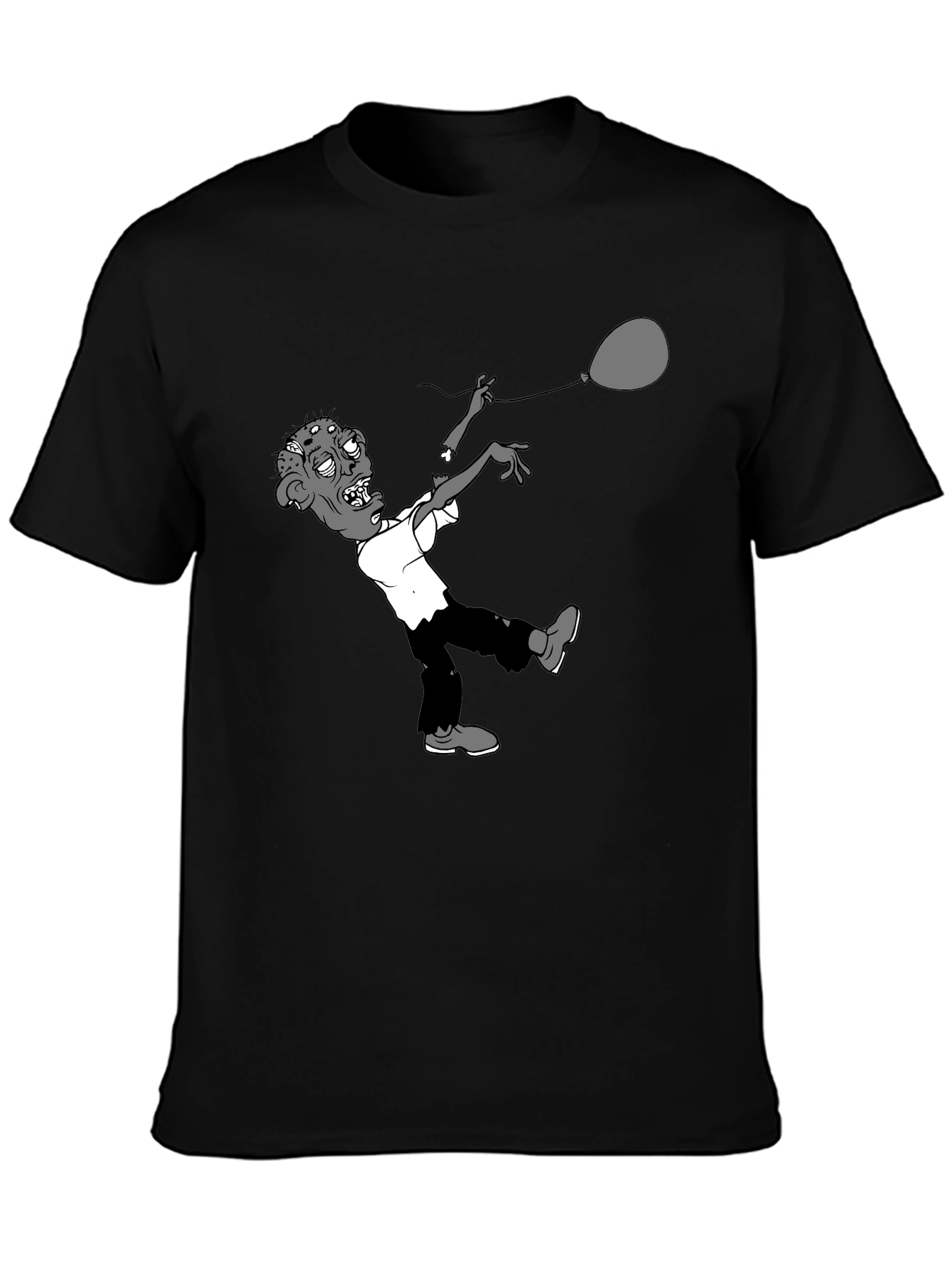 Zombie Balloon Graphic Tee - Black T-Shirt