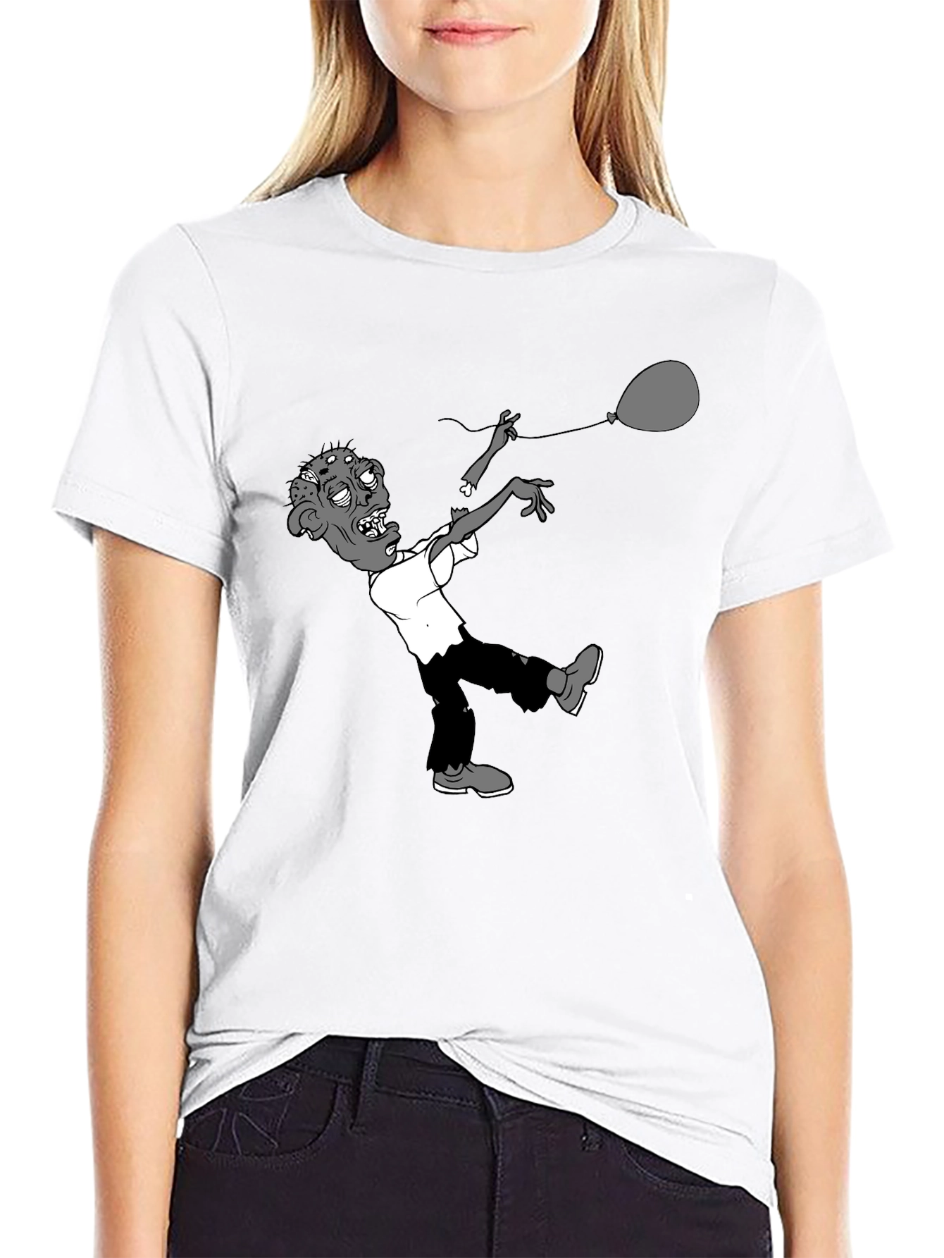 Zombie Balloon Graphic Tee - Black T-Shirt