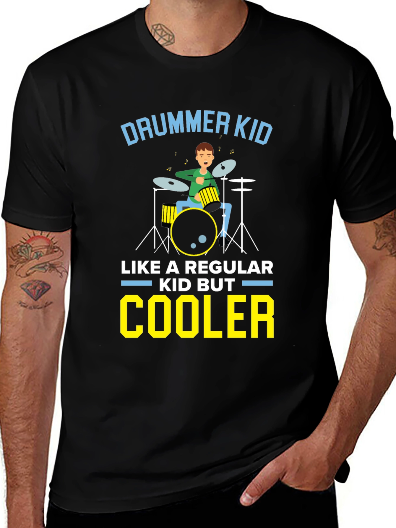 Drummer Kid T-Shirt - Cool Musical Design