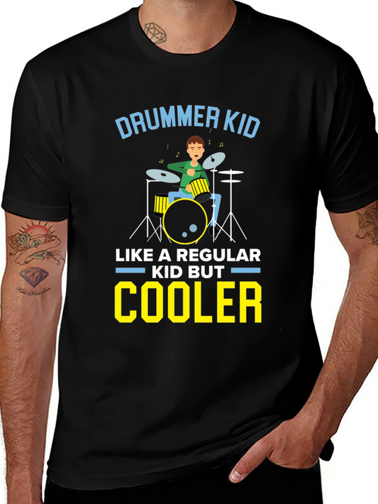 Drummer Kid T-Shirt - Cool Musical Design