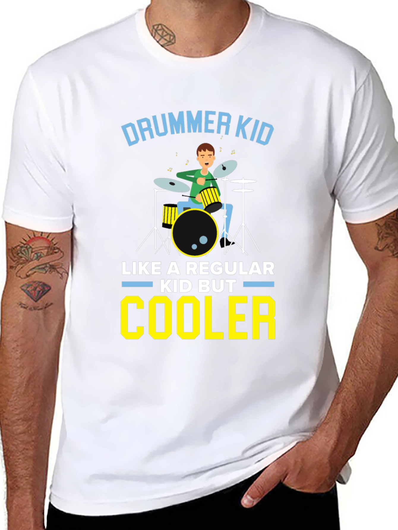 Drummer Kid T-Shirt - Cool Musical Design