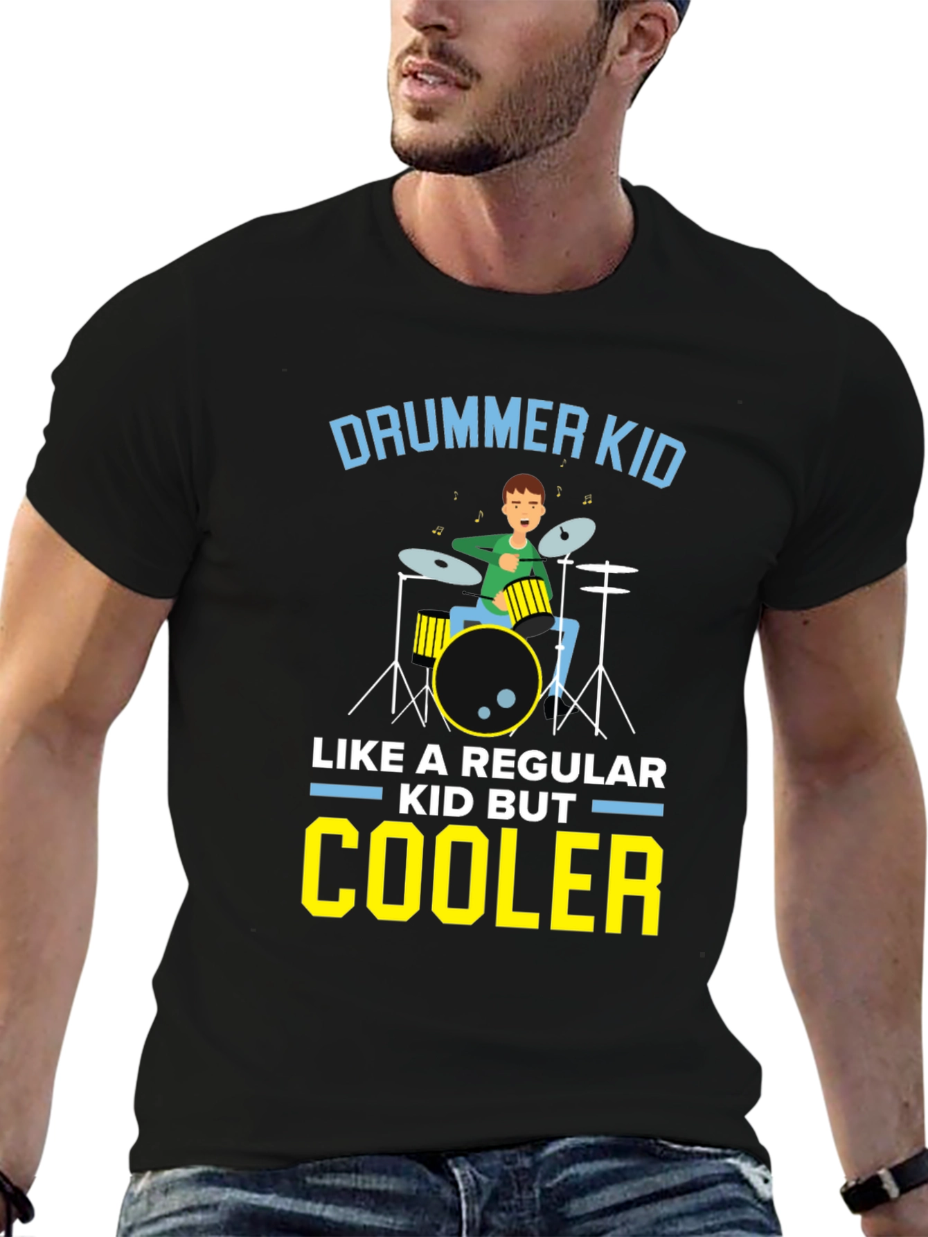 Drummer Kid T-Shirt - Cool Musical Design