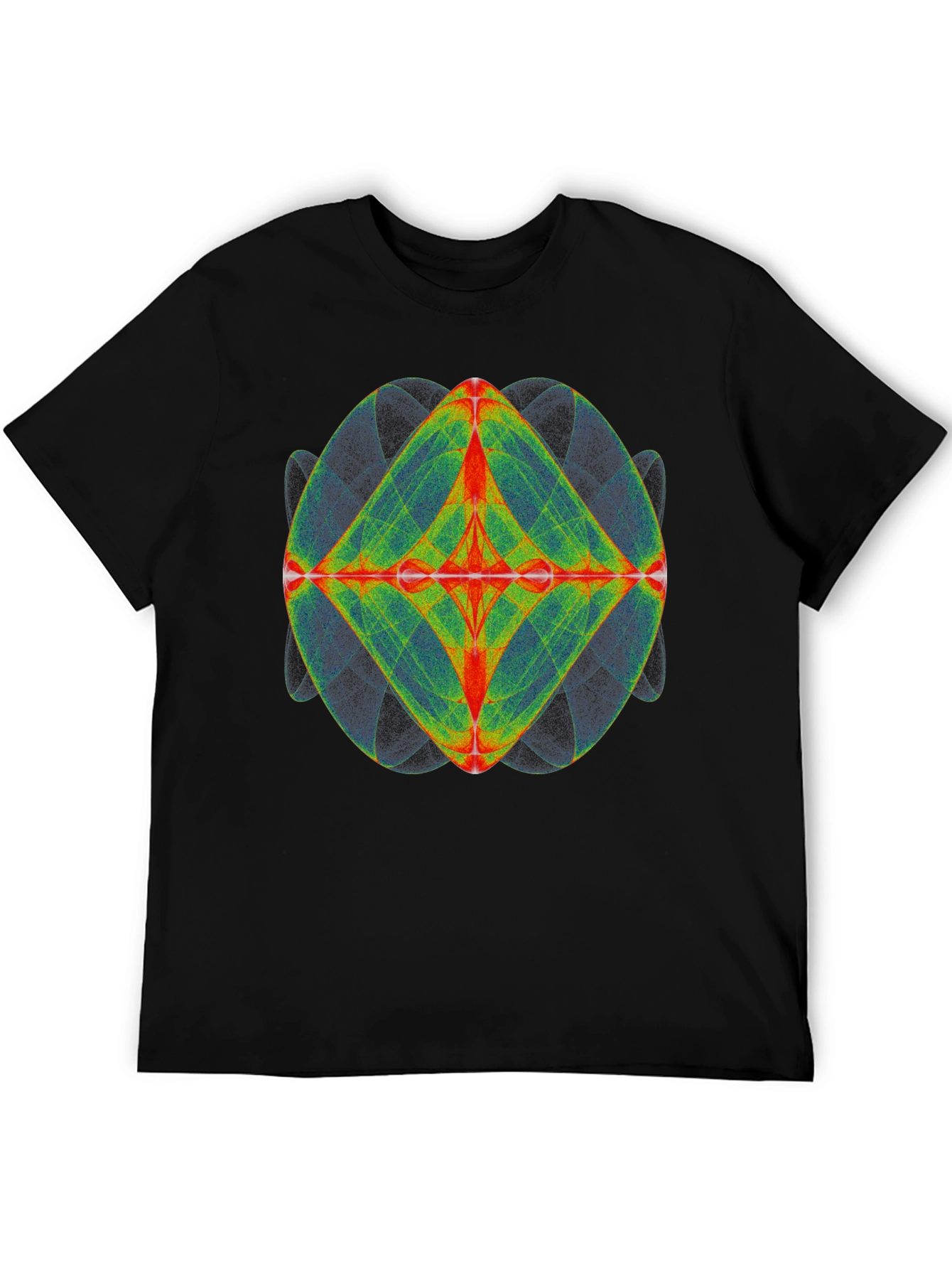 Geometric Design Tee - Black Cotton Blend