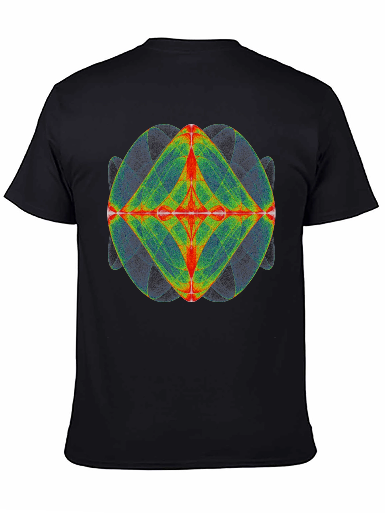 Geometric Design Tee - Black Cotton Blend