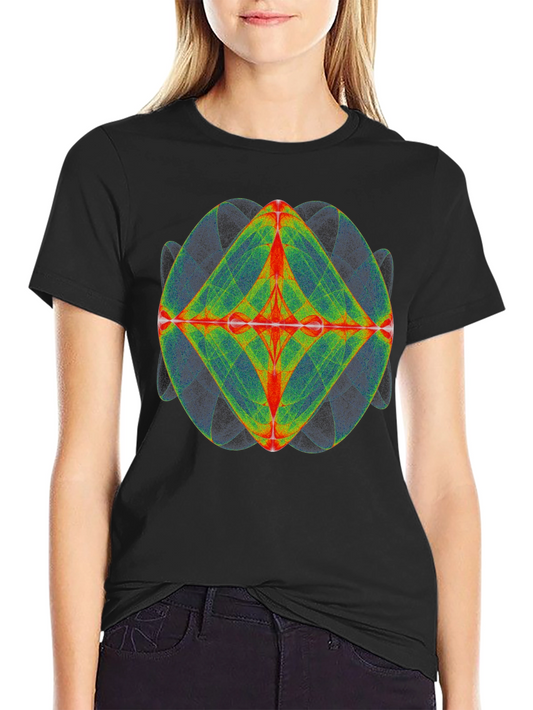 Geometric Design Tee - Black Cotton Blend
