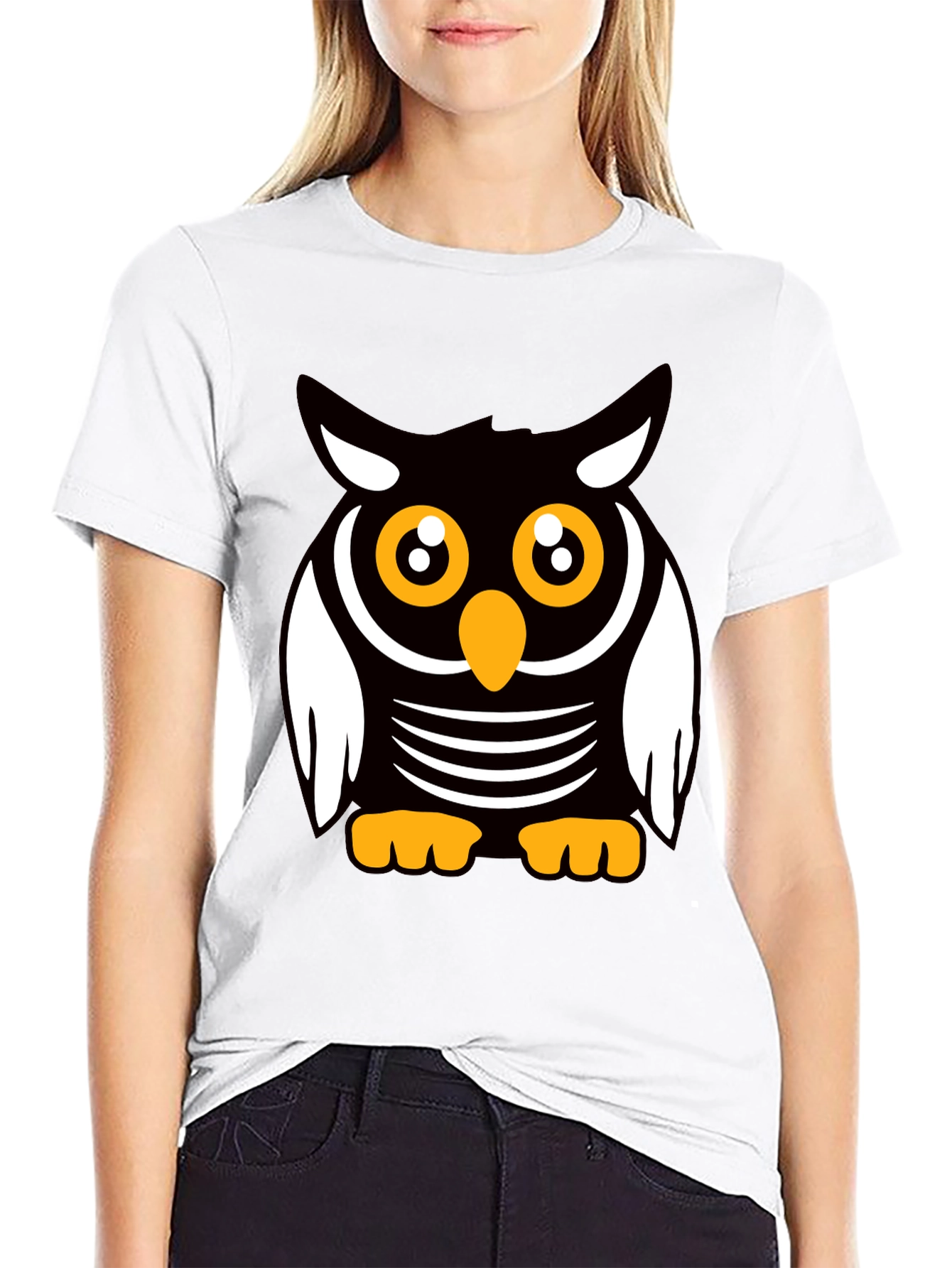 Cute Cartoon Owl Graphic T-Shirt