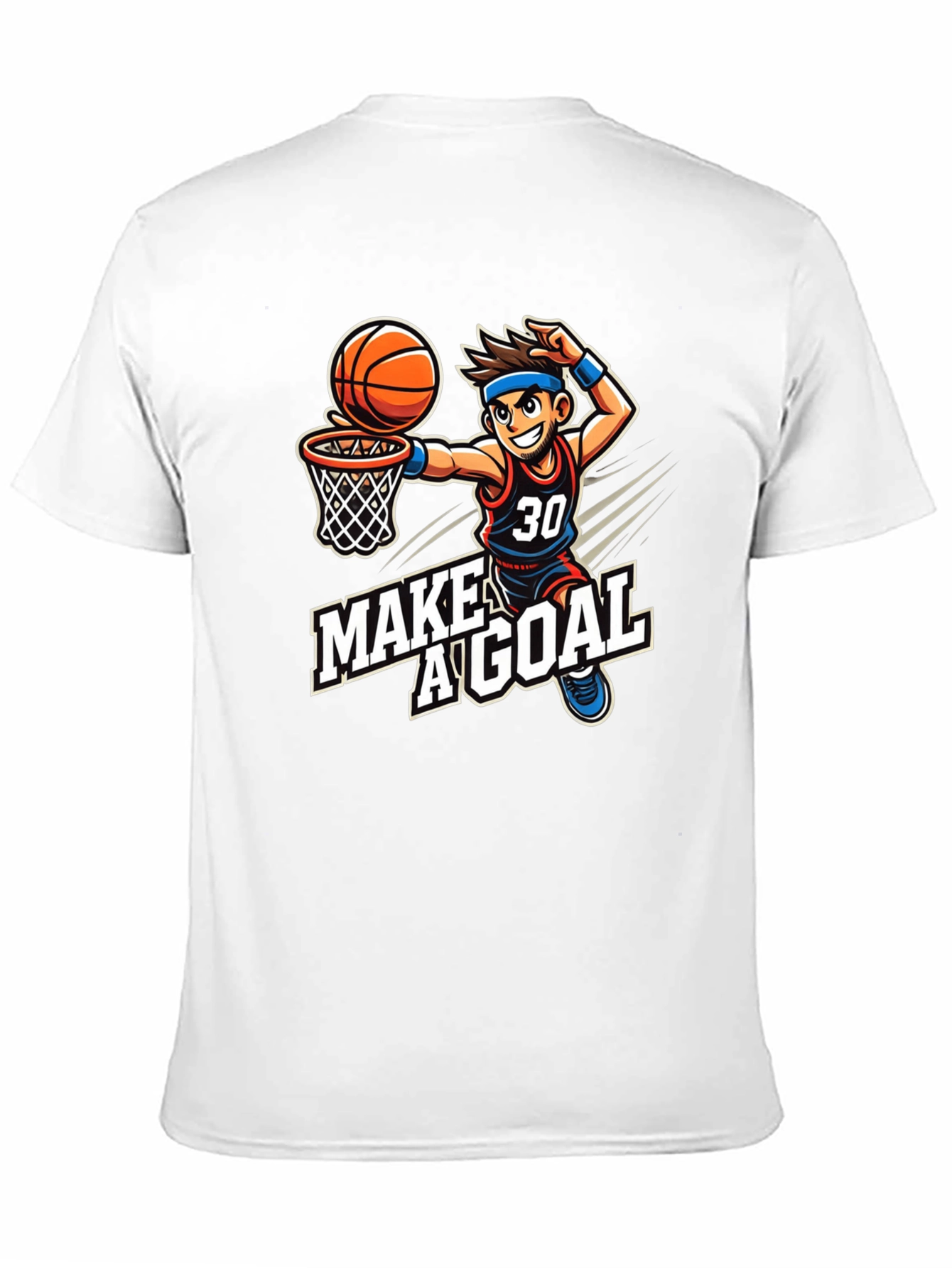 Basketball Cartoon T-Shirt: Make A Goal Tee
