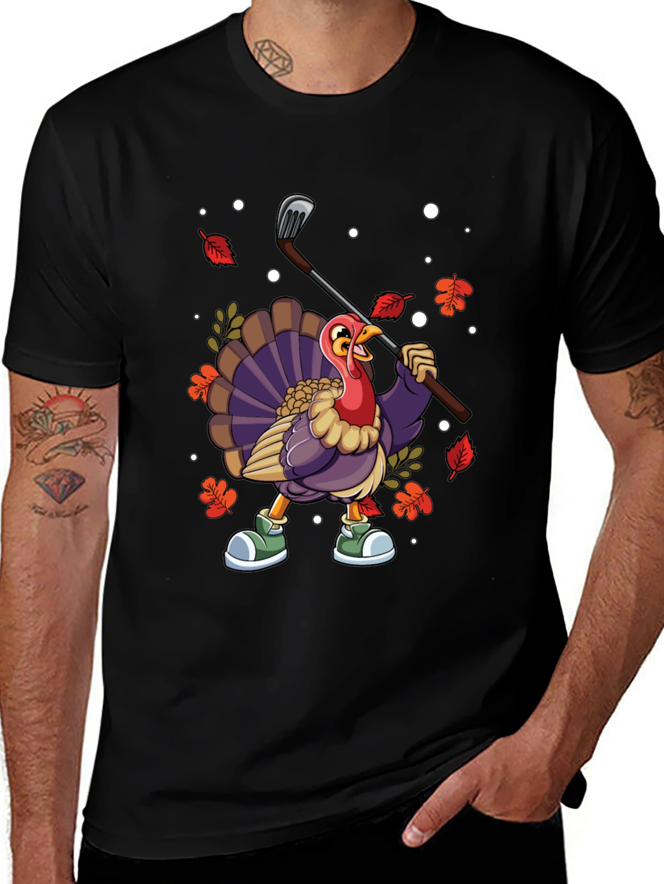 Thanksgiving Turkey Golf T-Shirt
