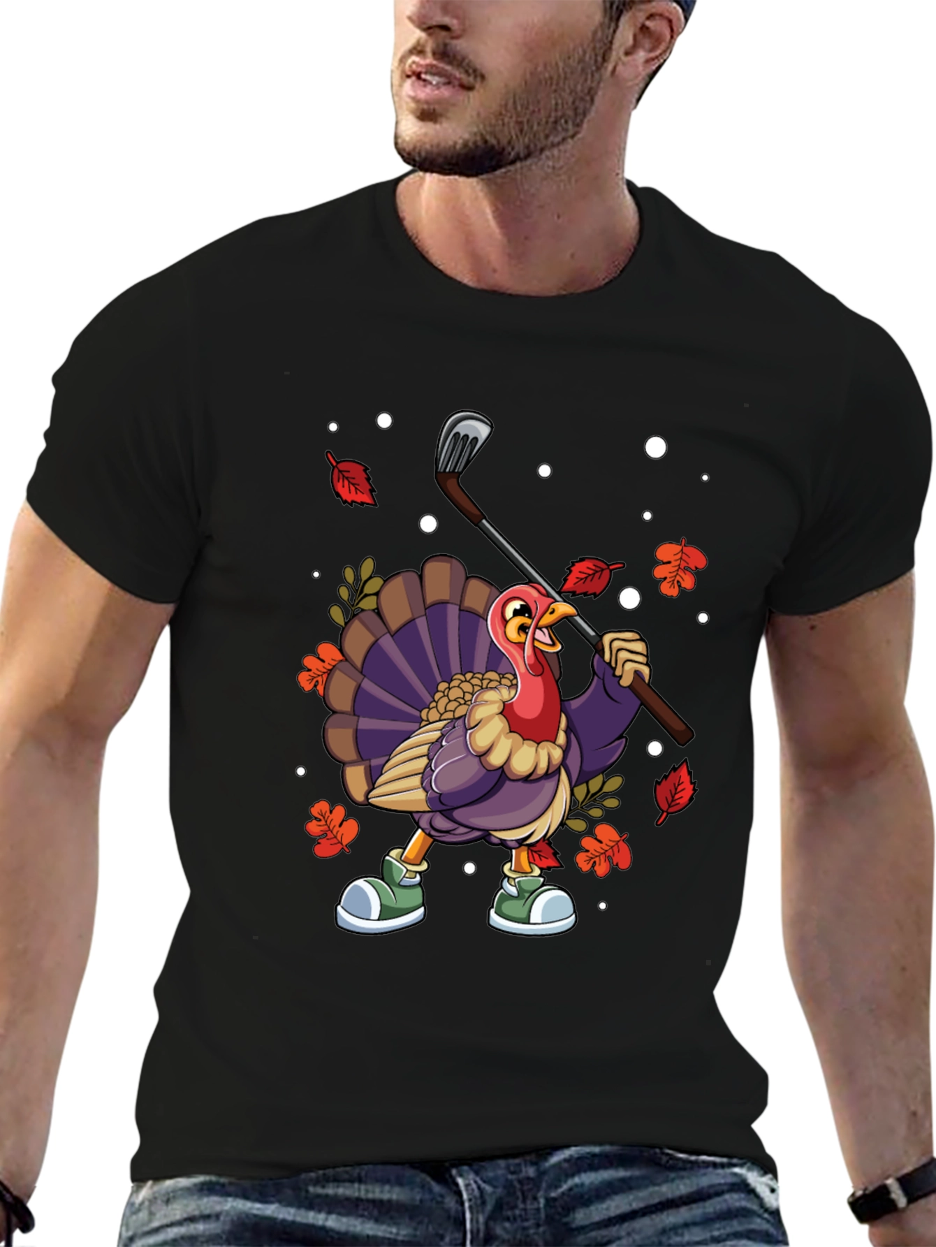 Thanksgiving Turkey Golf T-Shirt