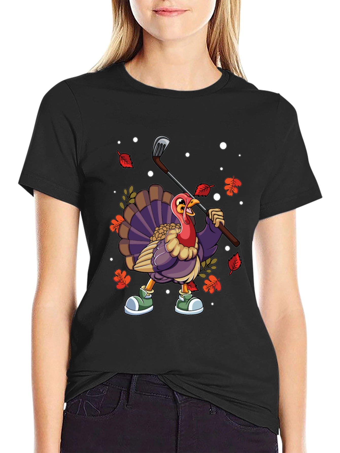 Thanksgiving Turkey Golf T-Shirt