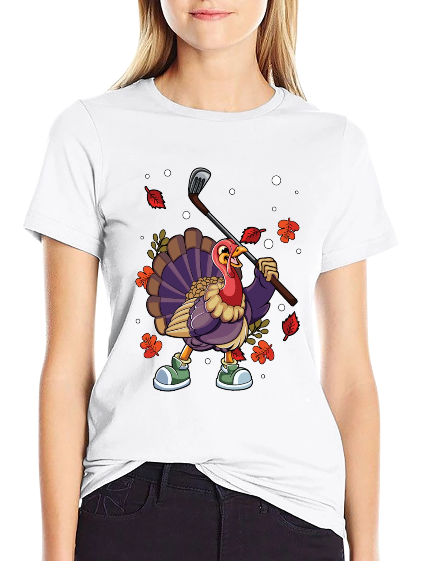 Thanksgiving Turkey Golf T-Shirt