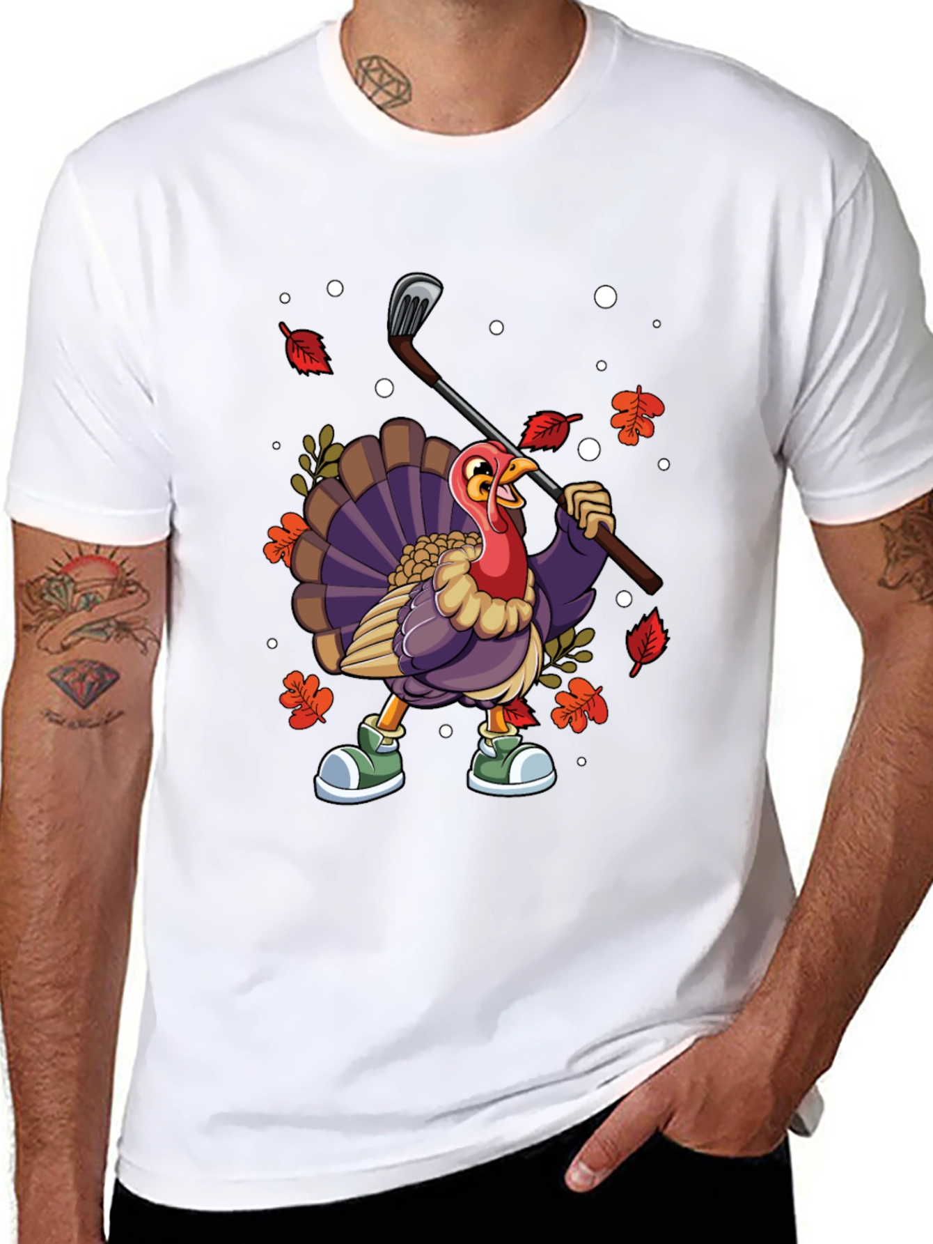 Thanksgiving Turkey Golf T-Shirt