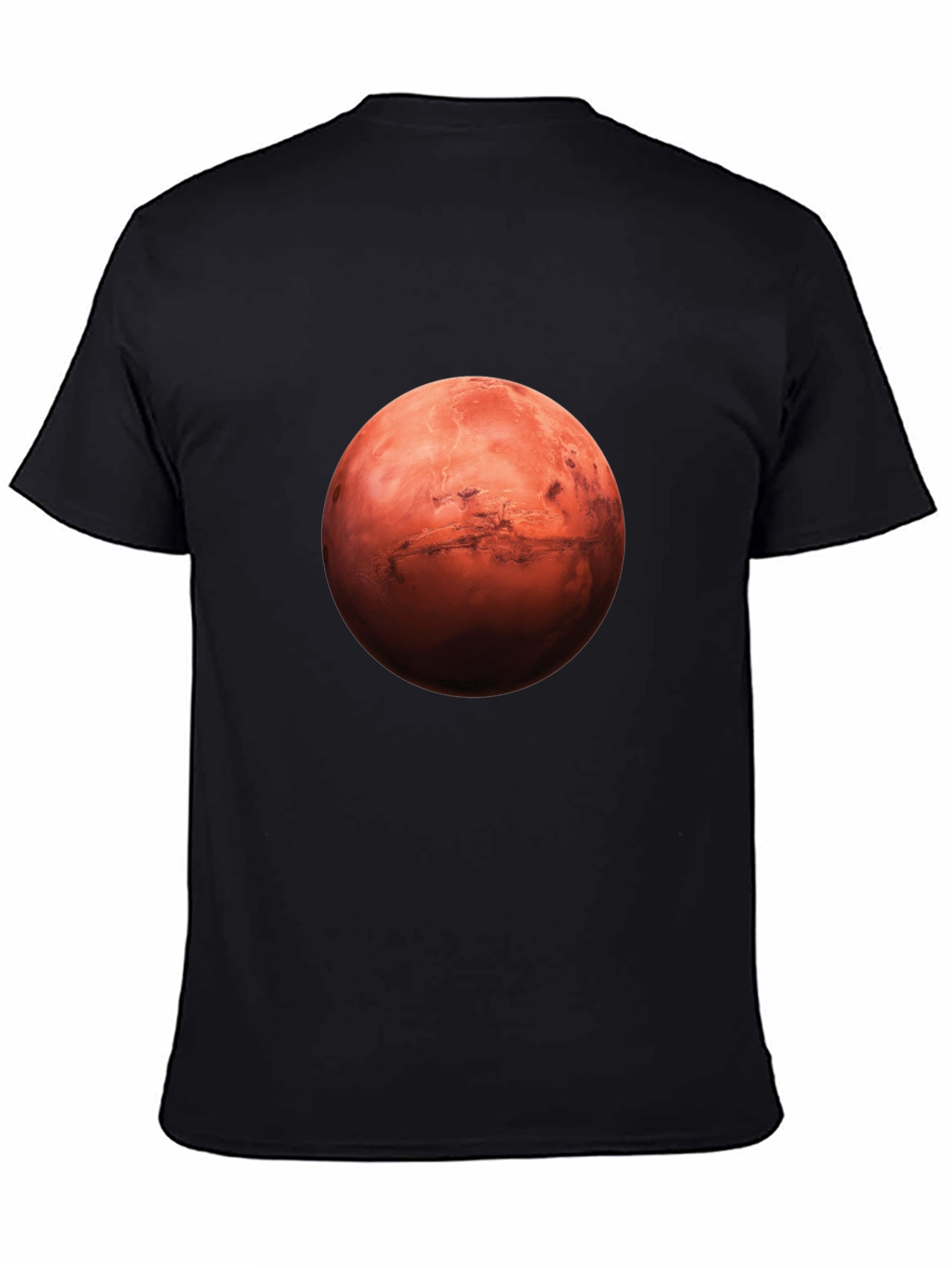 Mars Graphic Print Black T-Shirt