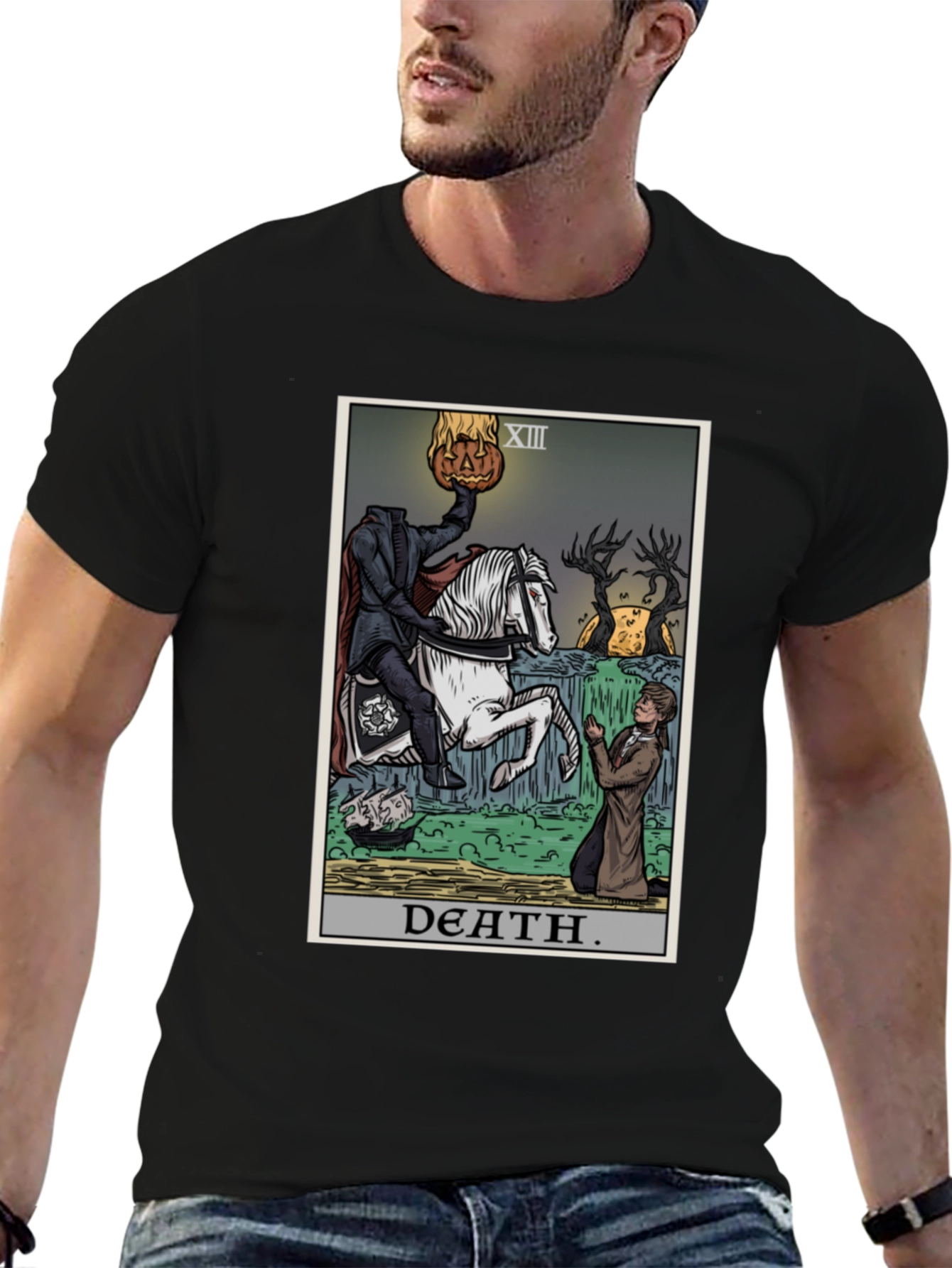 Headless Horseman Tarot Card T-Shirt