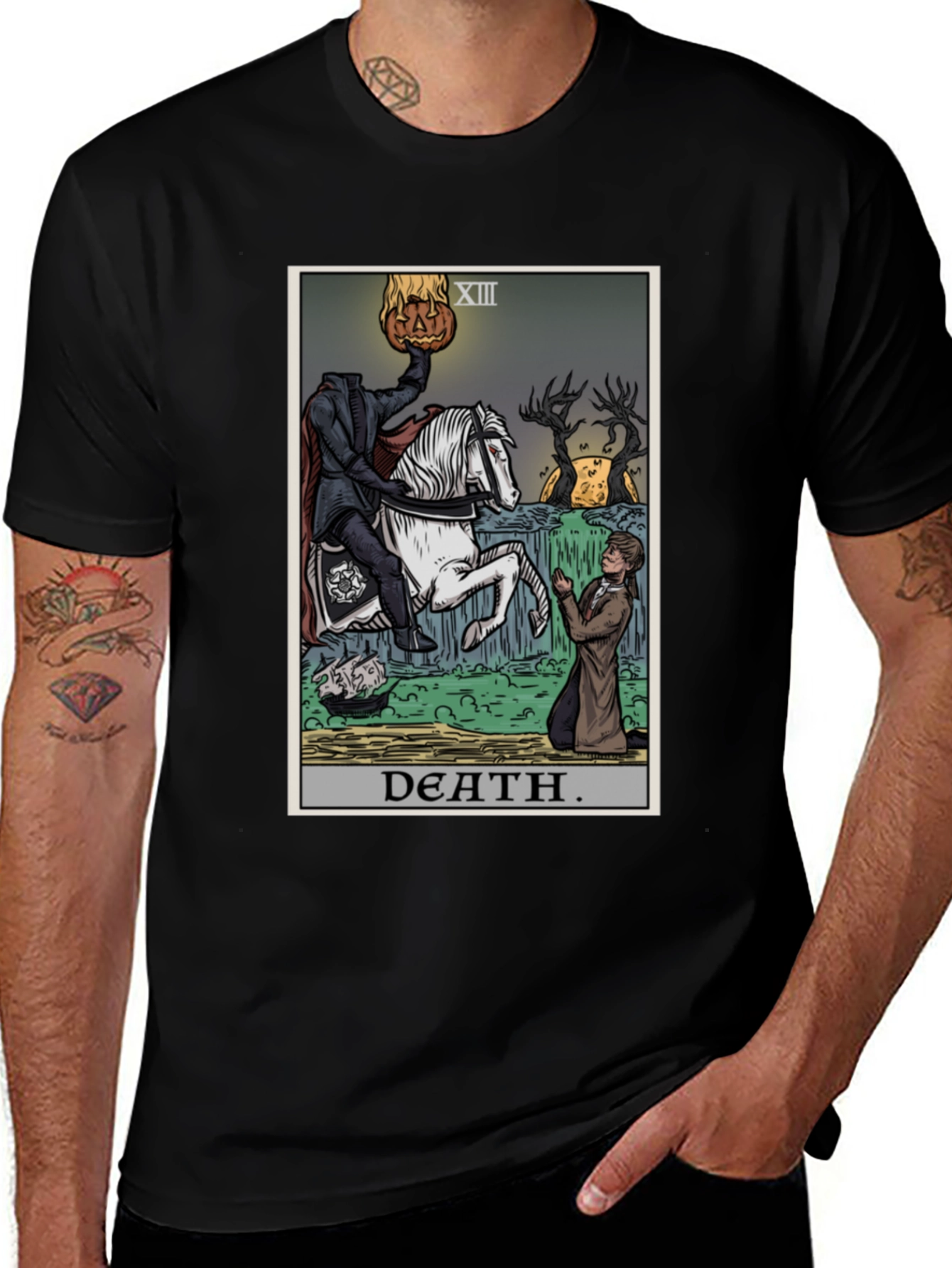 Headless Horseman Tarot Card T-Shirt