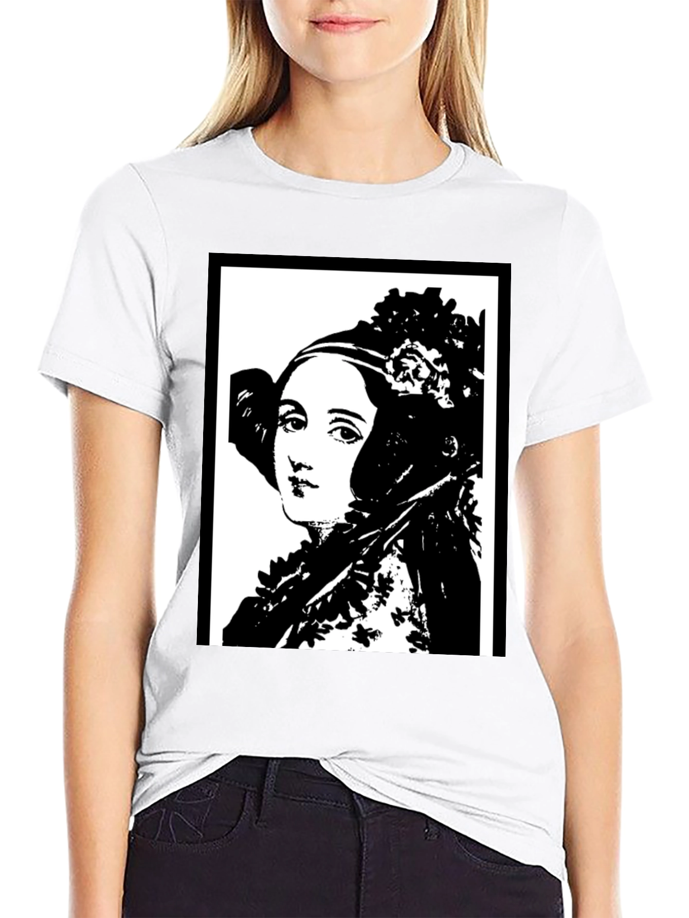 Ada Lovelace Portrait Graphic Tee - Black