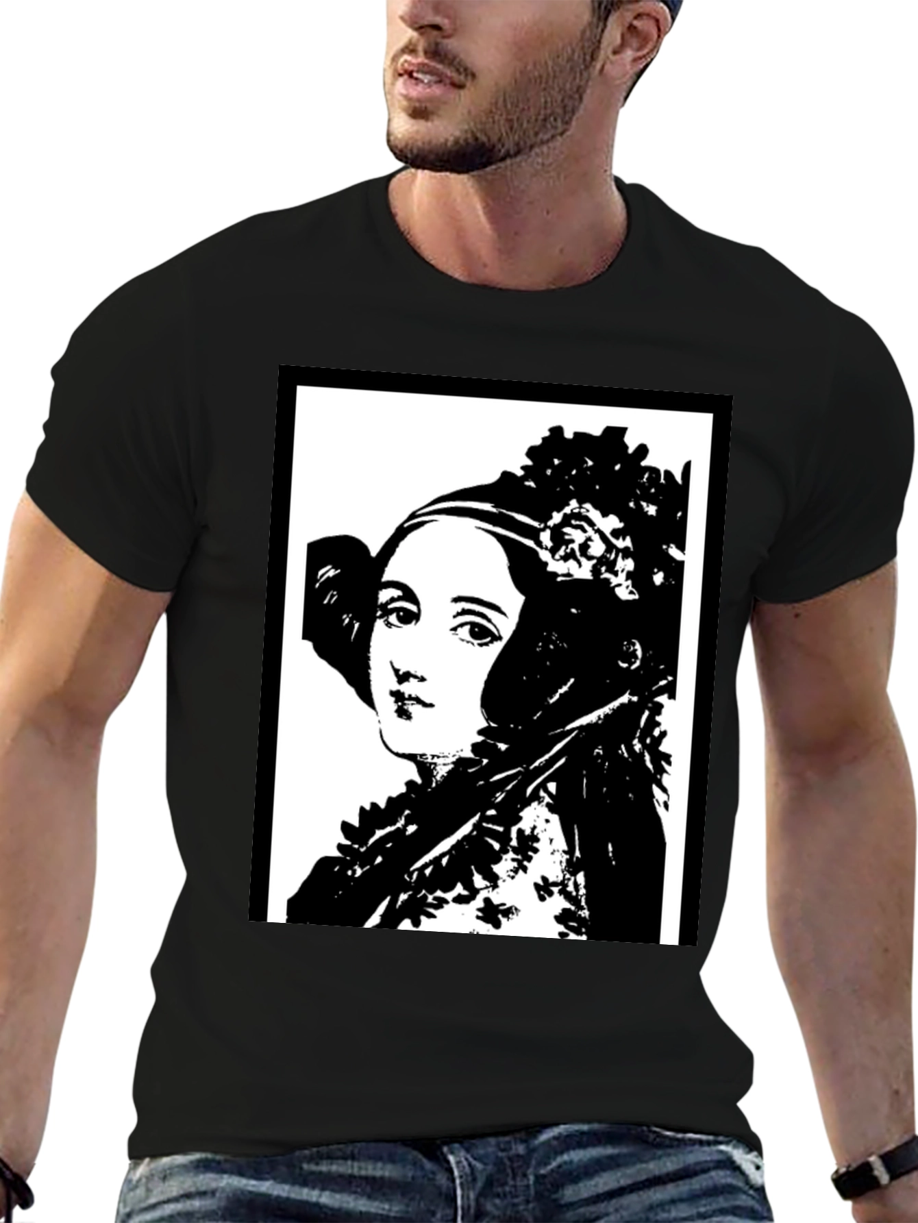 Ada Lovelace Portrait Graphic Tee - Black